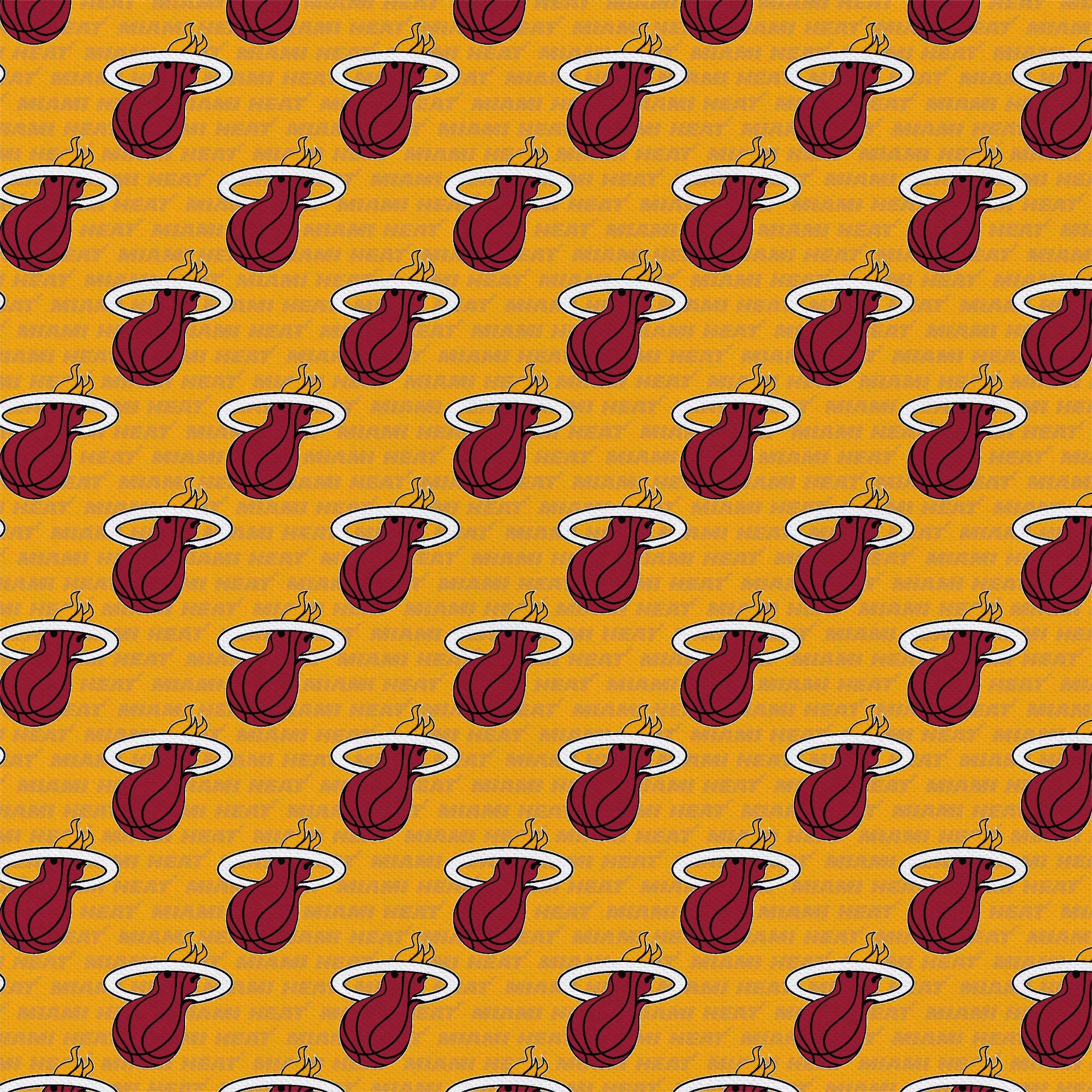 Camelot Fabrics NBA Miami Heat Ditsy Colors Cotton Precut Fabric Bundle