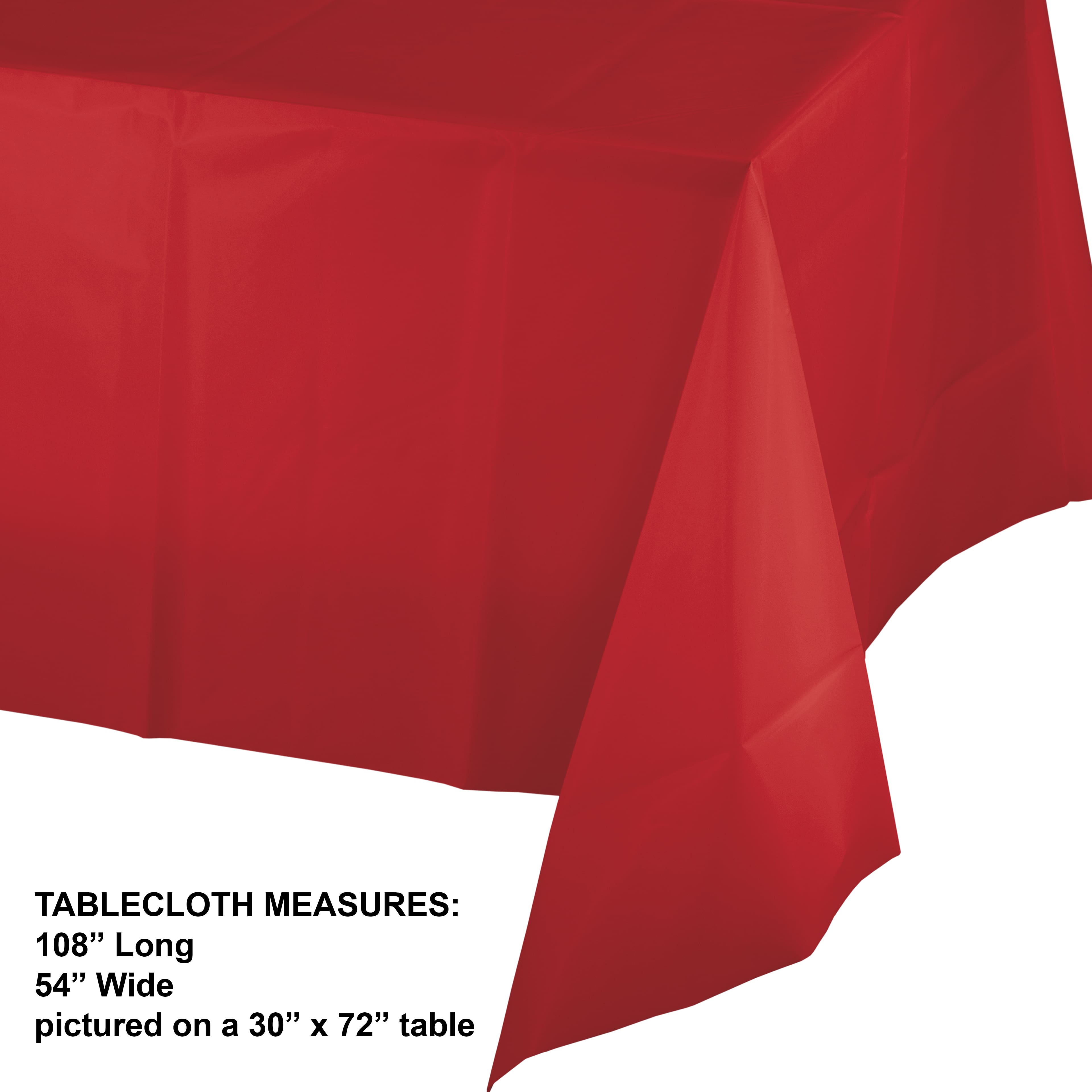 Hoffmaster 54" x 108" Plastic Tablecloth