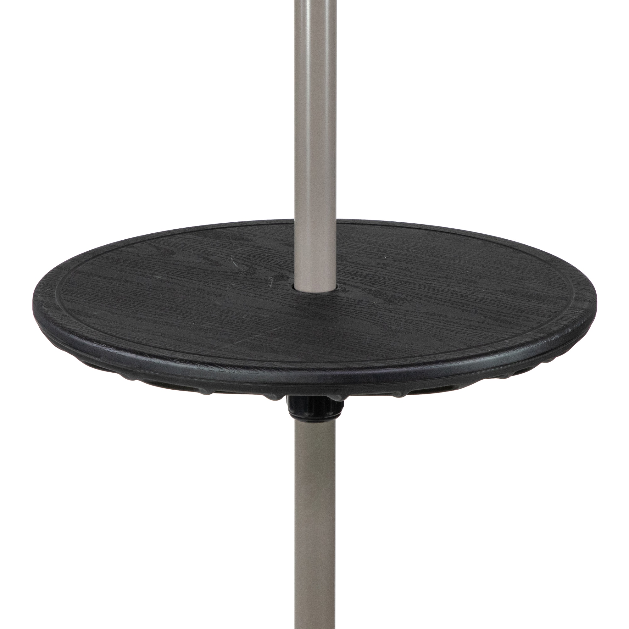 20" Black Outdoor Umbrella Table Tray