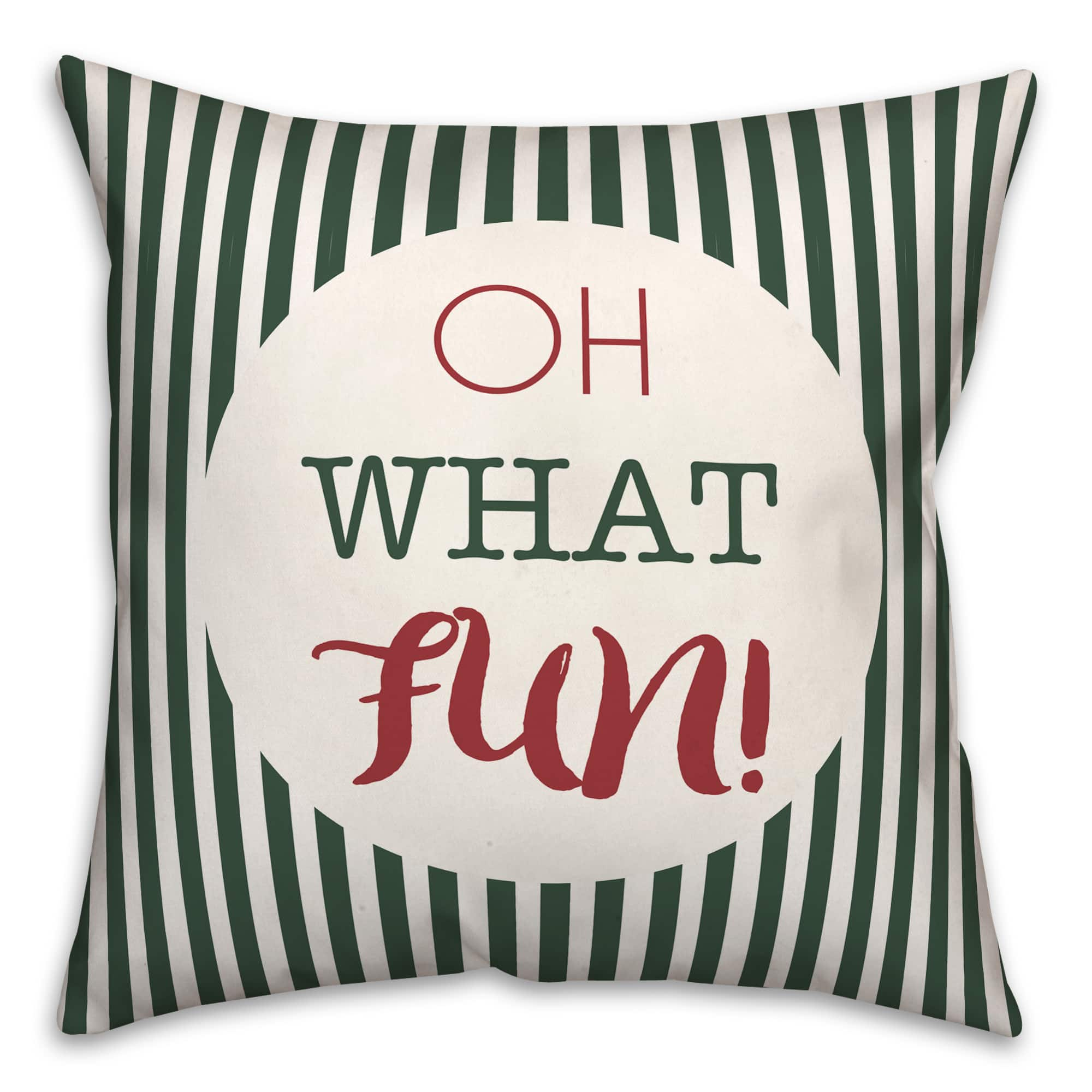 Oh What Fun 18x18 Throw Pillow