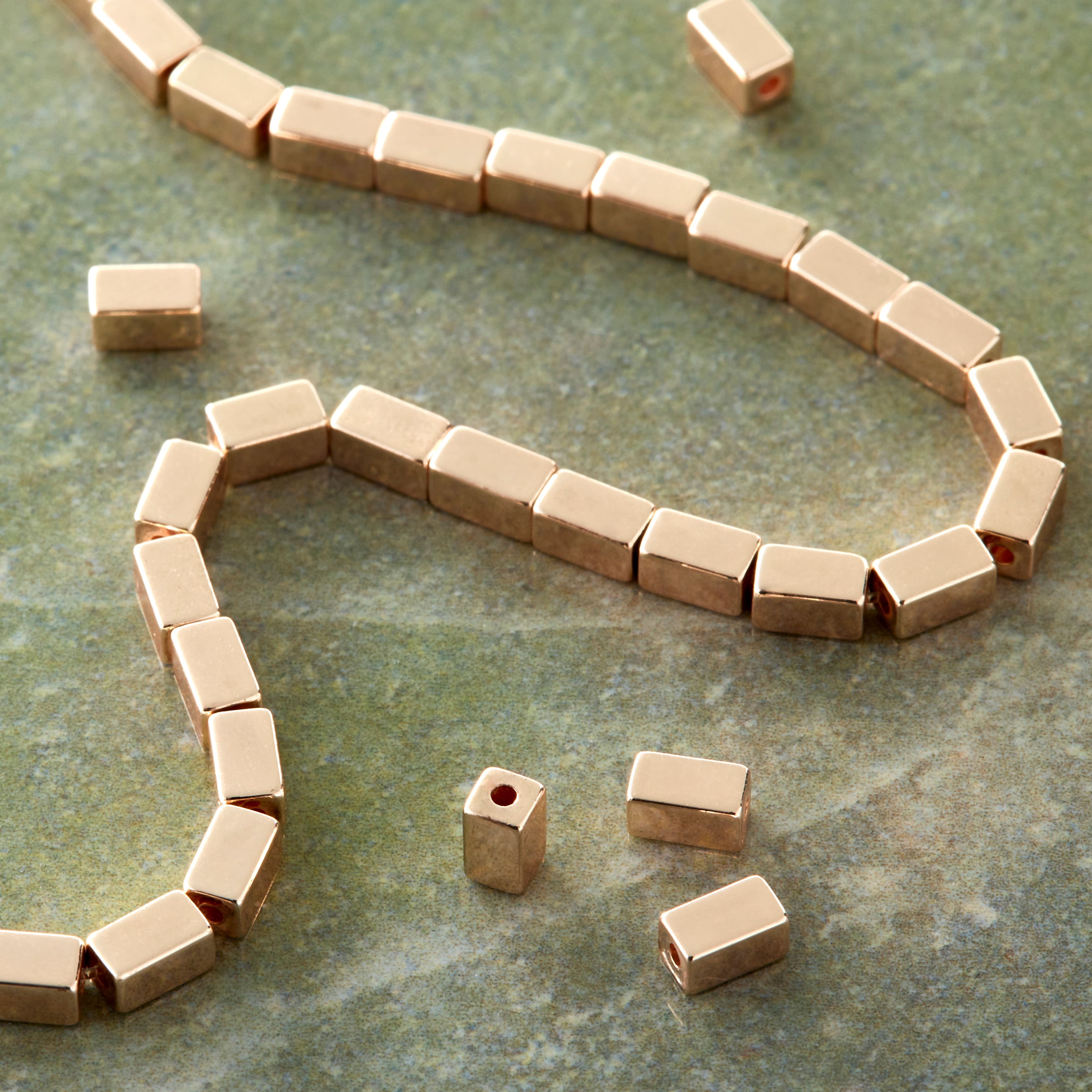 Rose Gold Hematite Rectangle Beads, 5mm by Bead Landing™