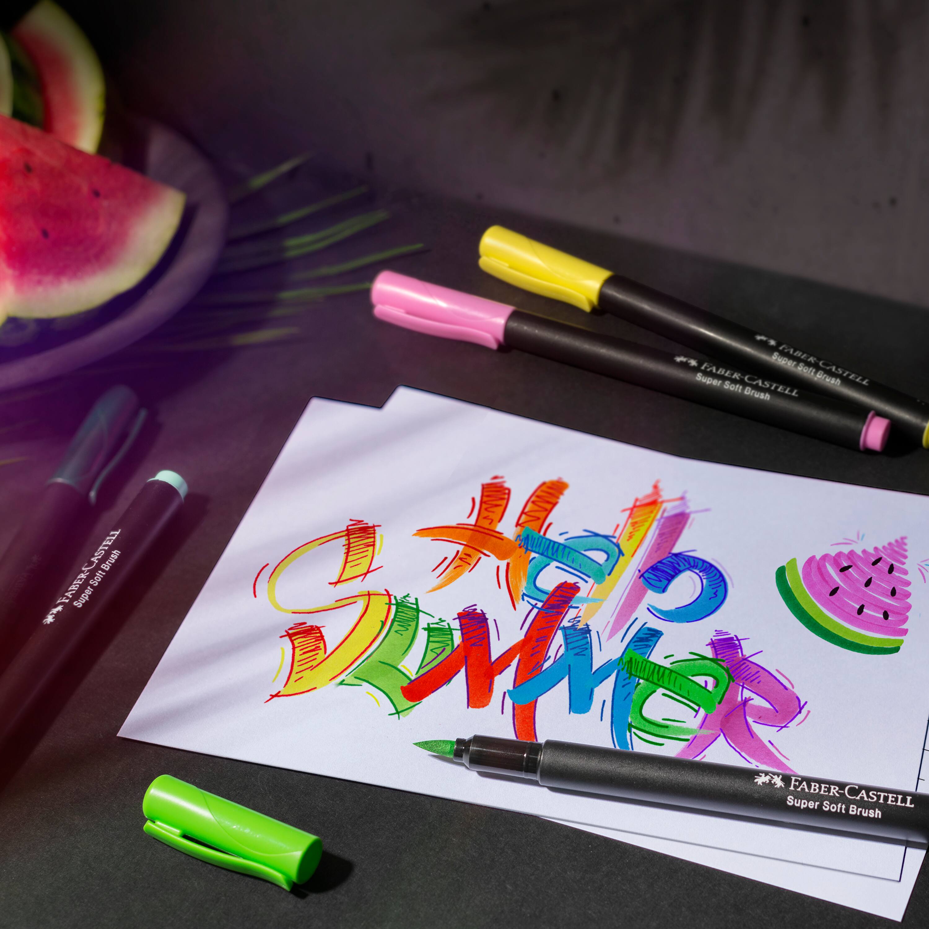 Faber-Castell® 10 Colour Black Edition Felt Tip Brush Pens