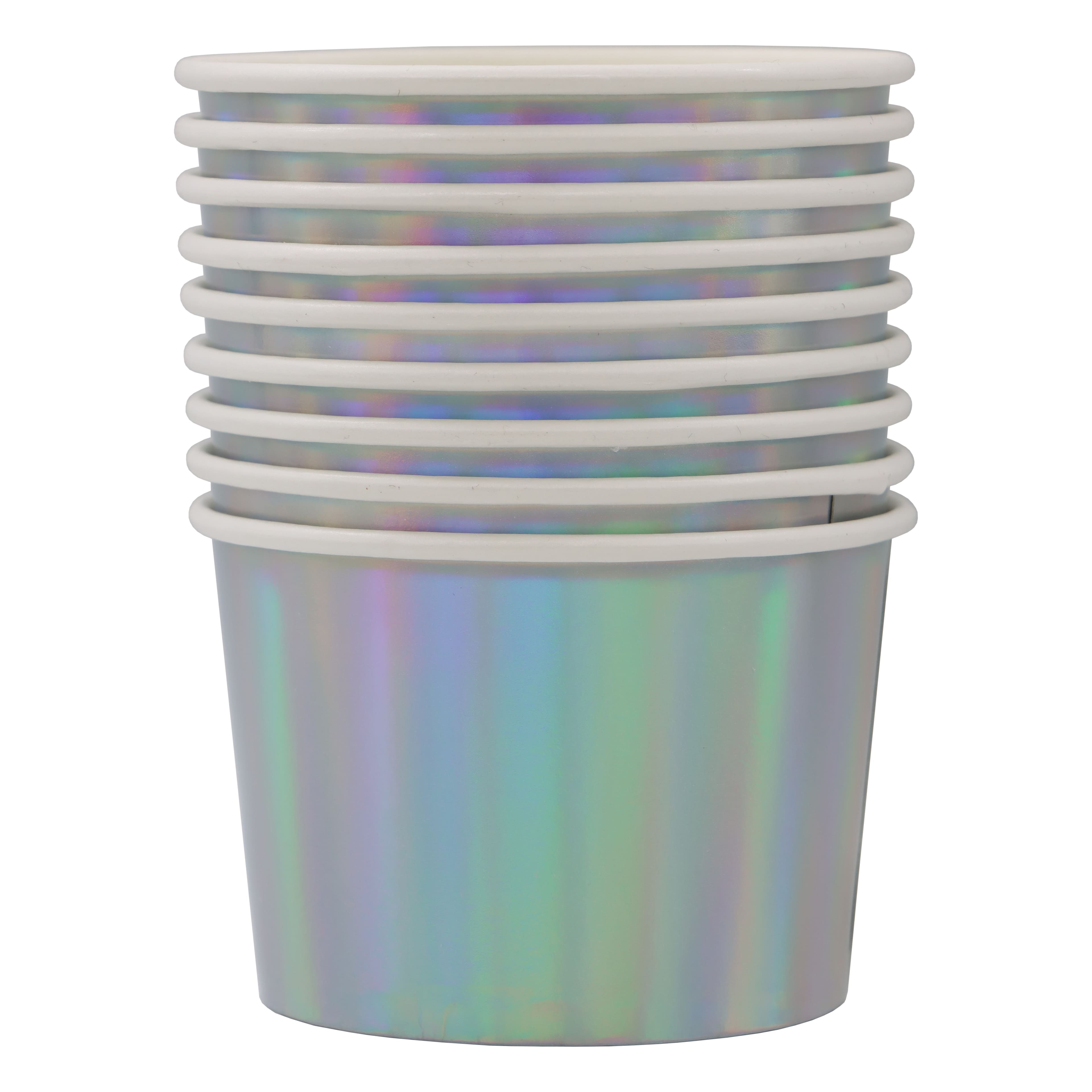 12 Packs: 10 ct. (120 total) 8oz. Iridescent Snack Cups by Celebrate It™