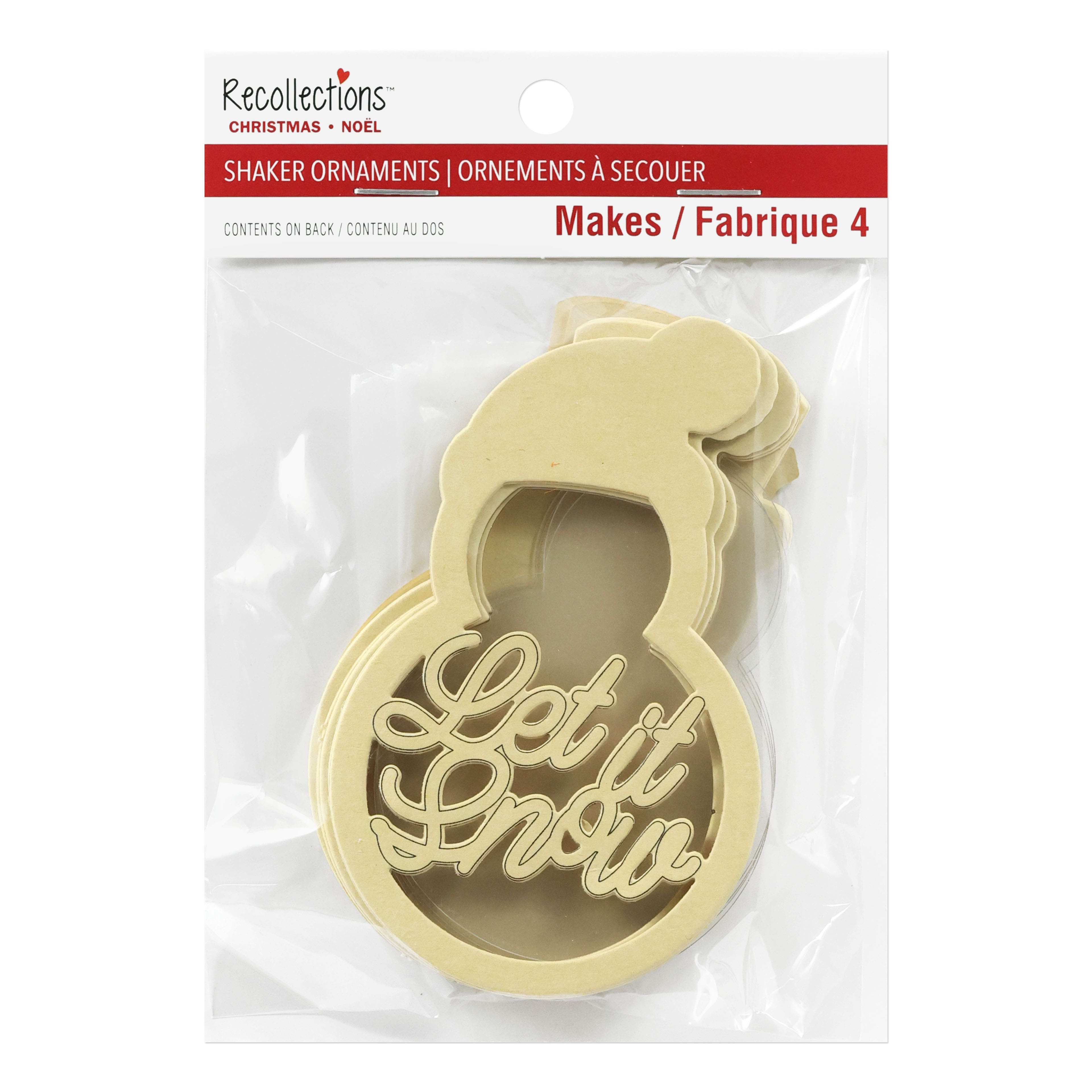 Snowman Shaker Ornament Kit by Recollections&#x2122;