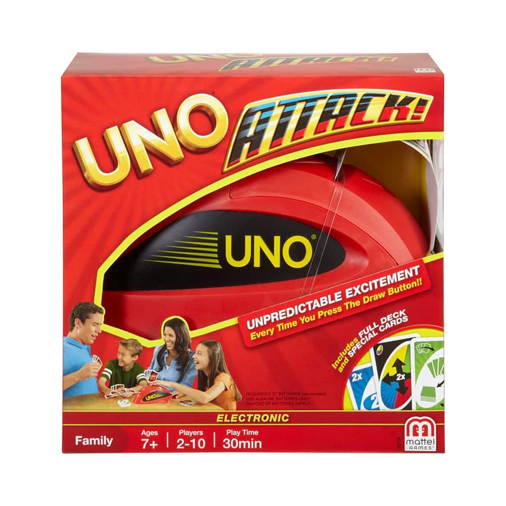 UNO Extreme Card Game Featuring Random-Action Launcher with Lights