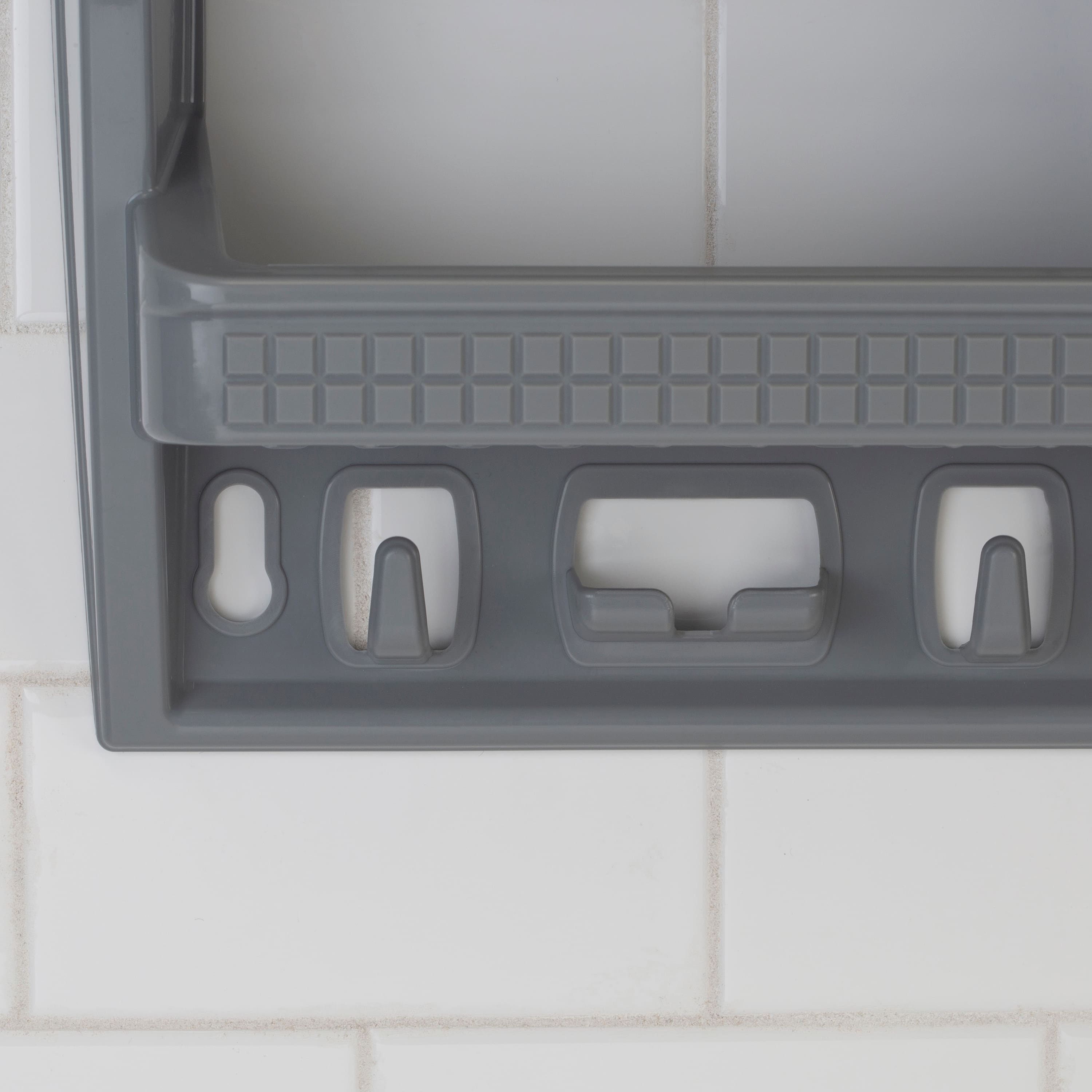 Bath Bliss Gray Multi Hanging Option Shower Caddy