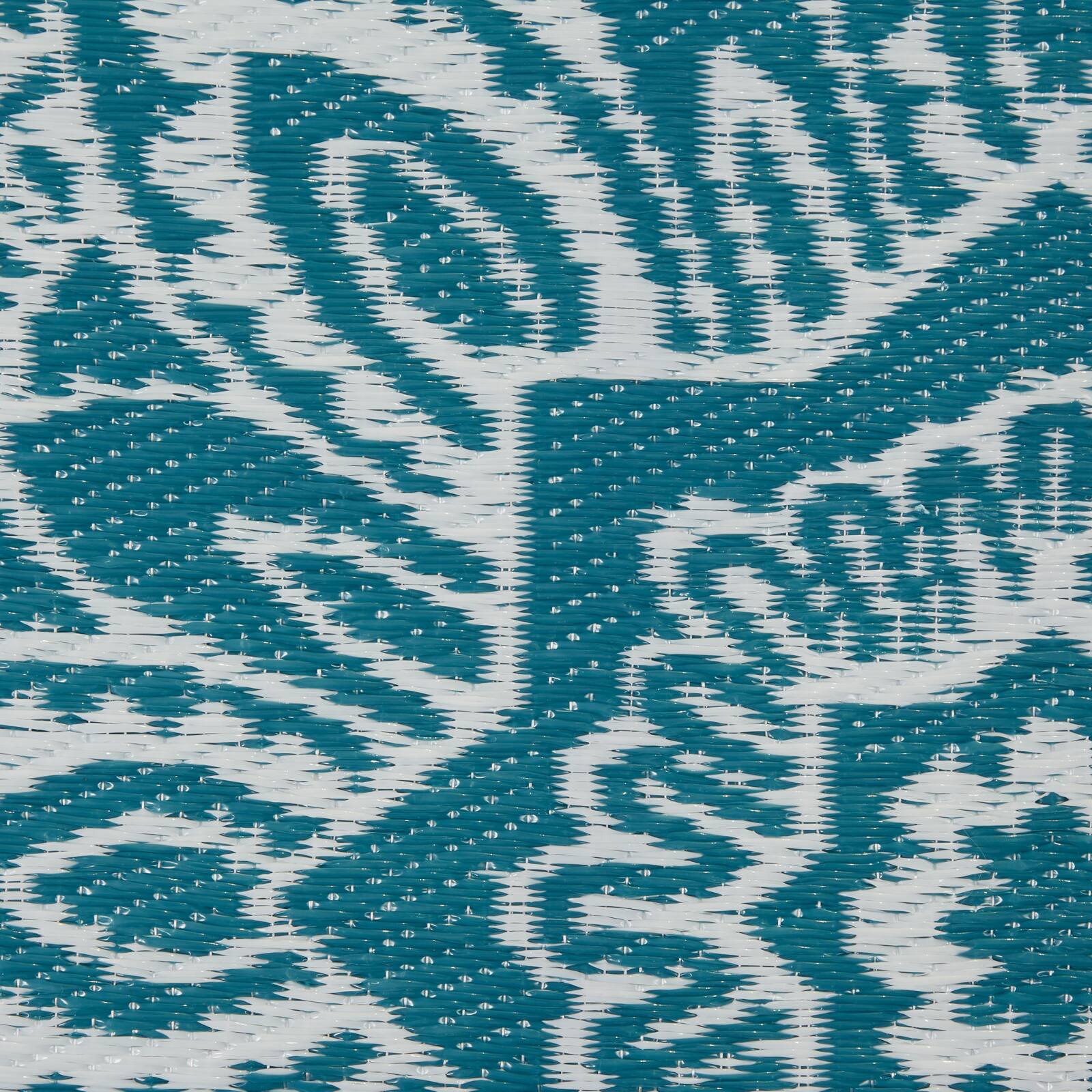 DII® Storm Blue Round Boho Floral Outdoor Rug, 5ft.