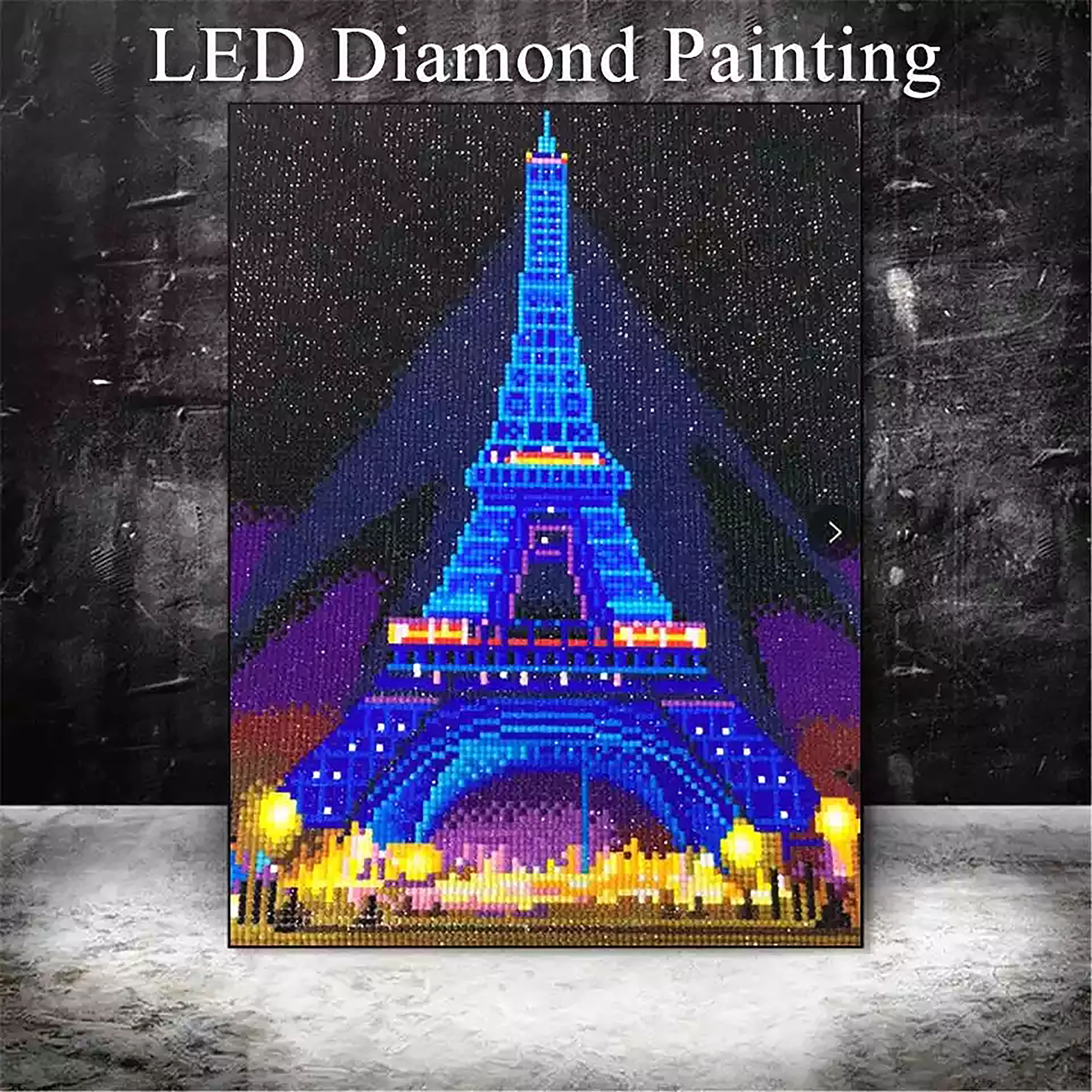 Sparkly Selections Eiffel Tower Pre-Framed Diamond Painting Kit with Backlighting