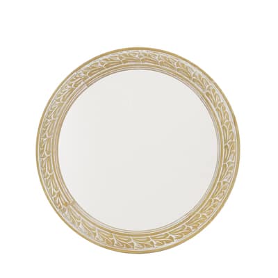 18" Whitewashed Round Wall Mirror by Ashland®