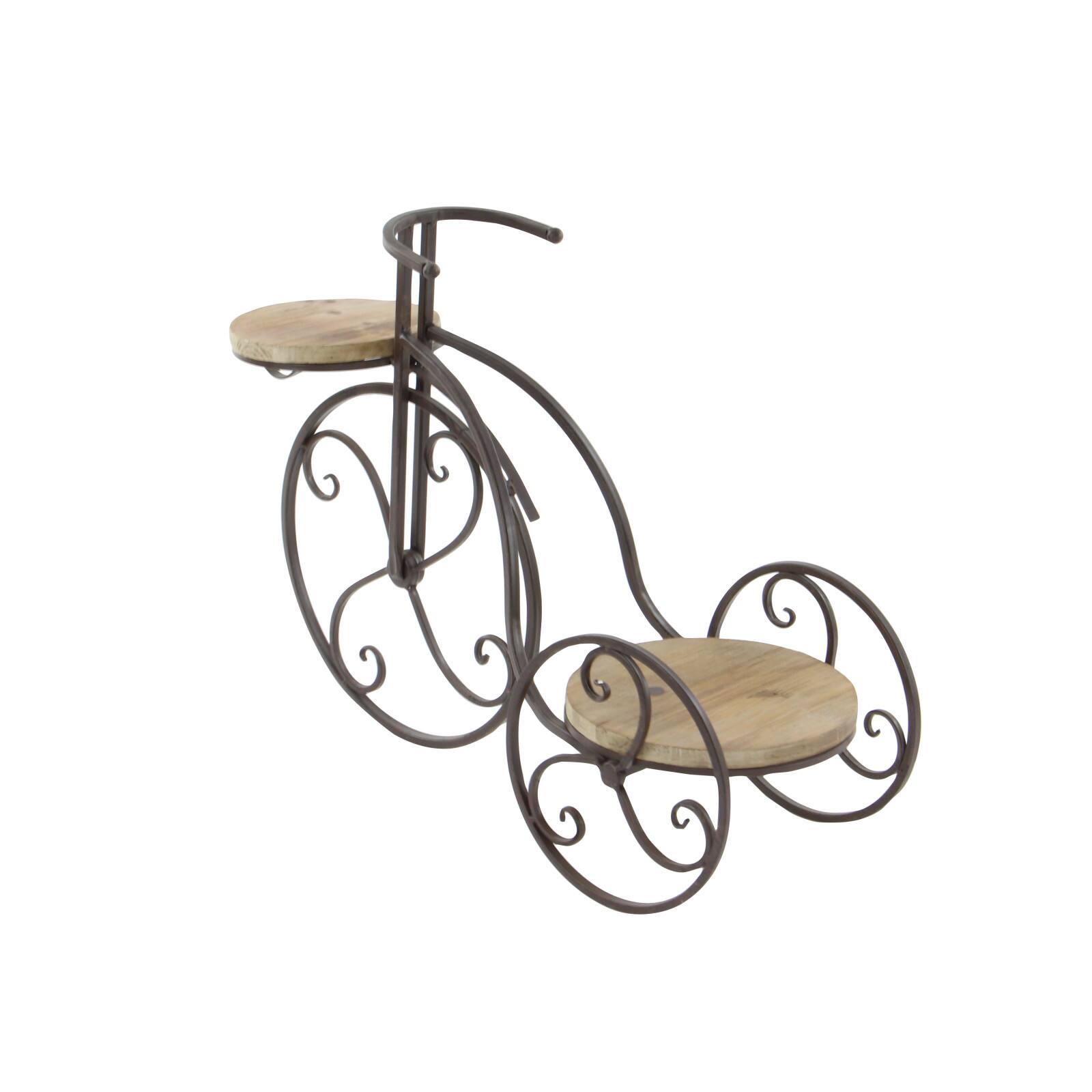 Brown Metal Farmhouse Bicycle Plantstand, 25" x 19"
