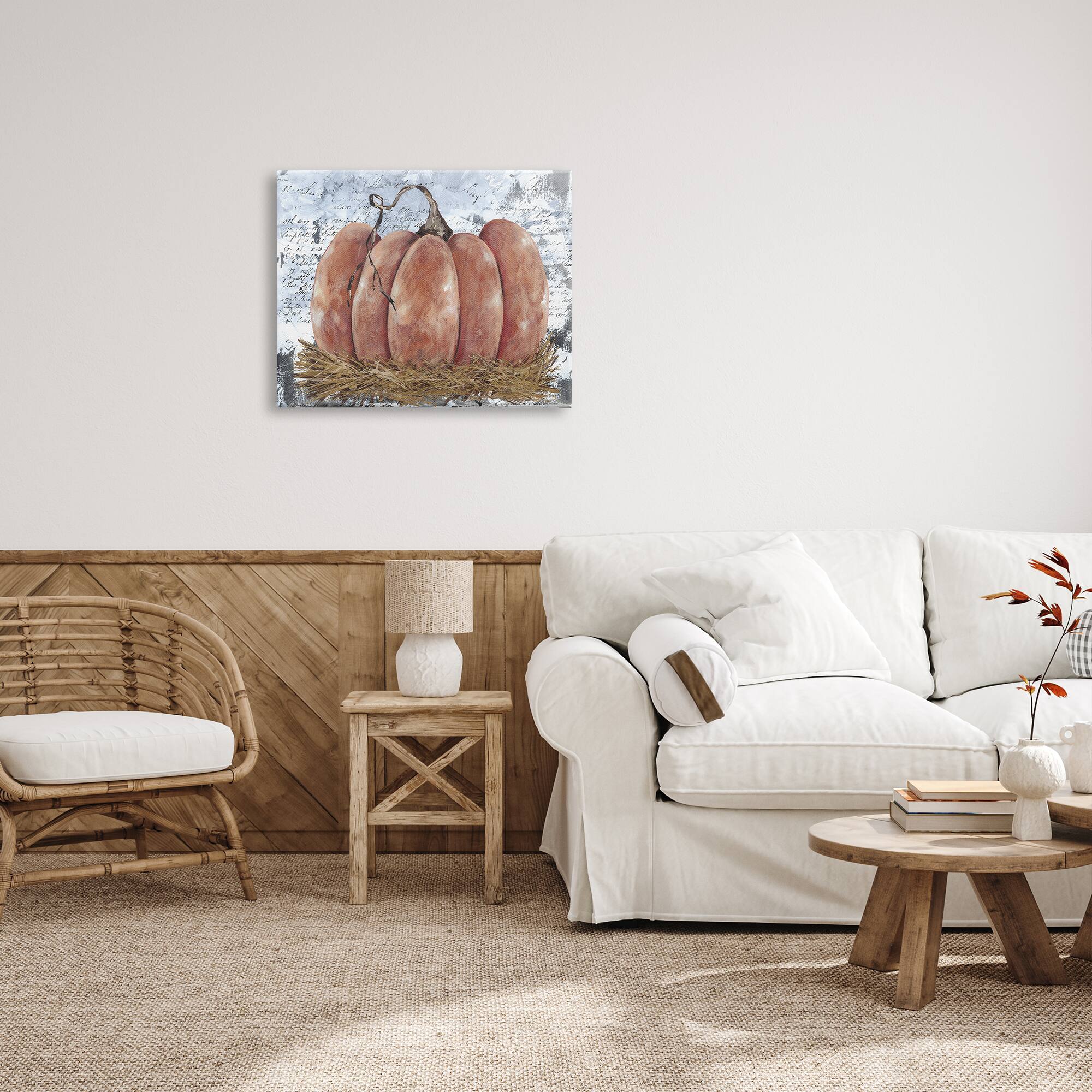 Stupell Industries Abstract Pumpkin Collage Canvas Wall Art