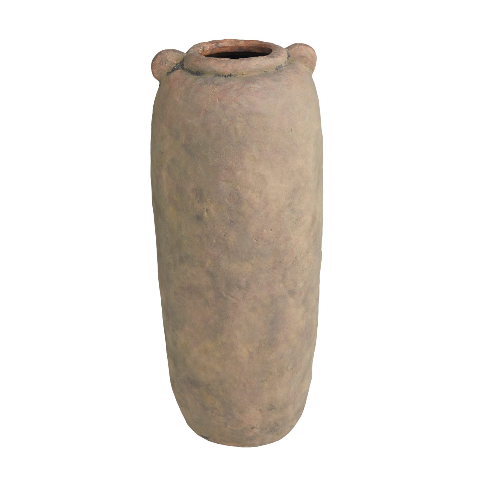 21&#x22; Brown Ceramic Distressed Terra Cotta Vase