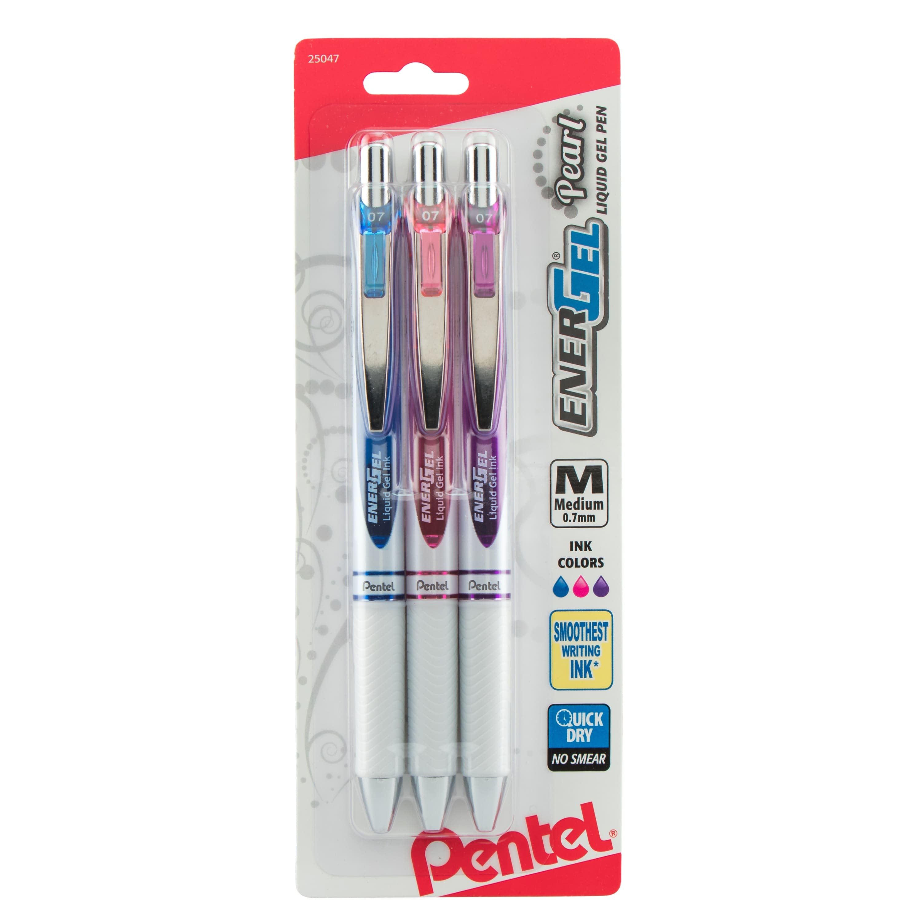 Pentel® EnerGel 0.7mm Assorted Colors Pearl Retractable Liquid Gel Pen Set