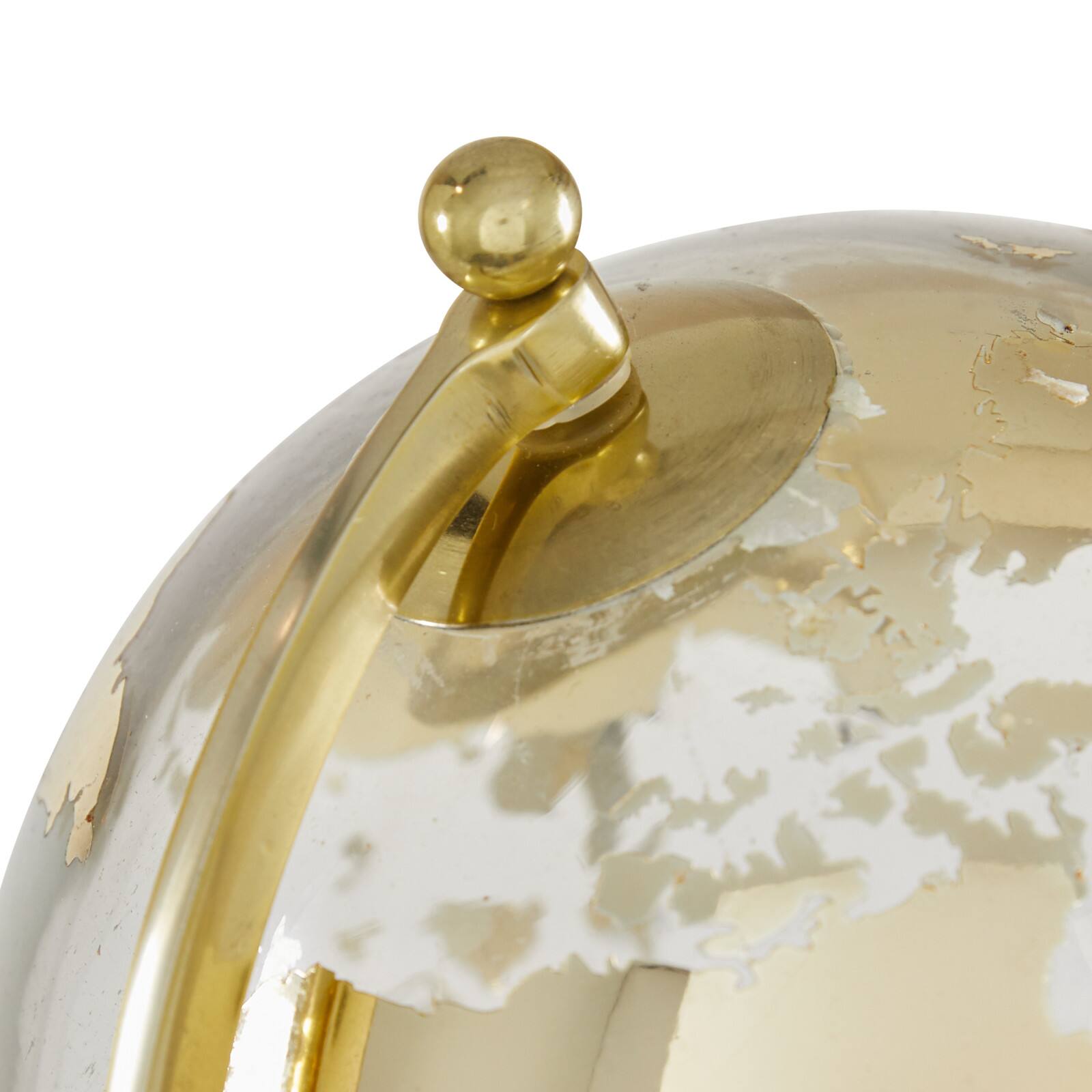 13&#x22; Gold Aluminum Glam Globe