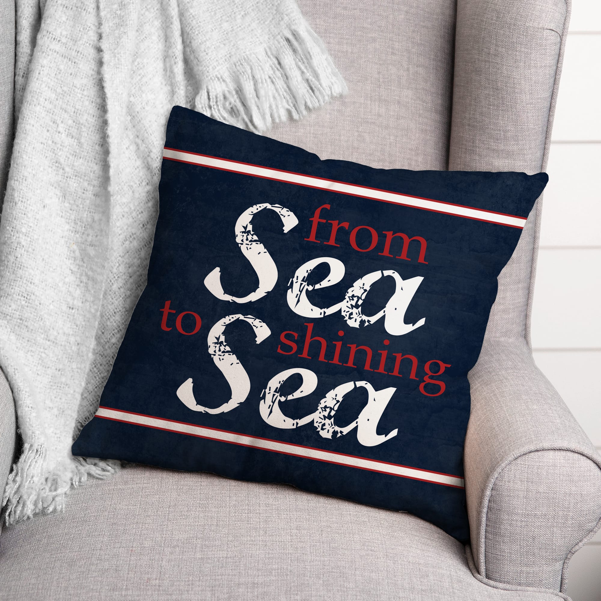 Sea To Shining Sea Throw Pillow