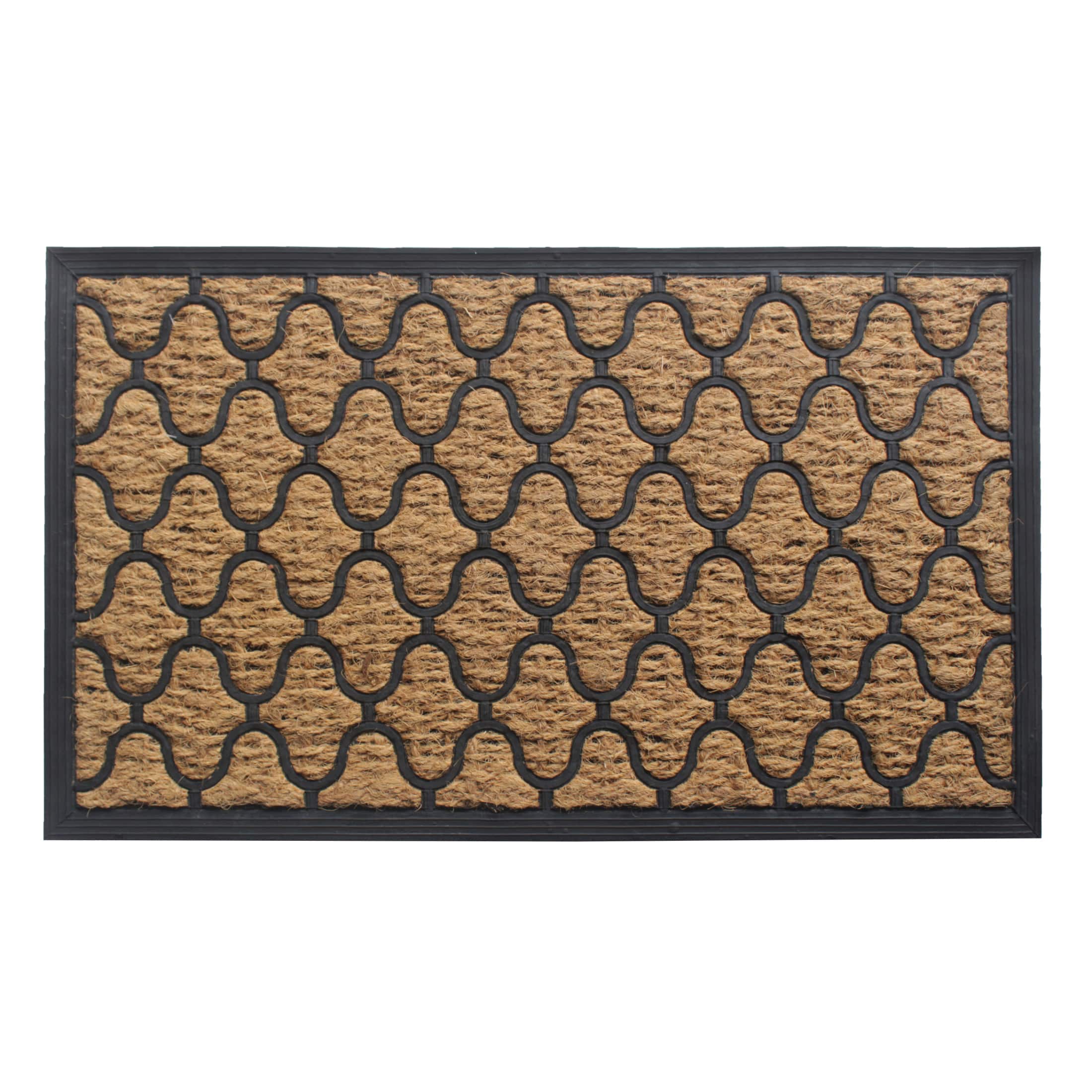 RugSmith Natural Molded Coir Diamond Doormat