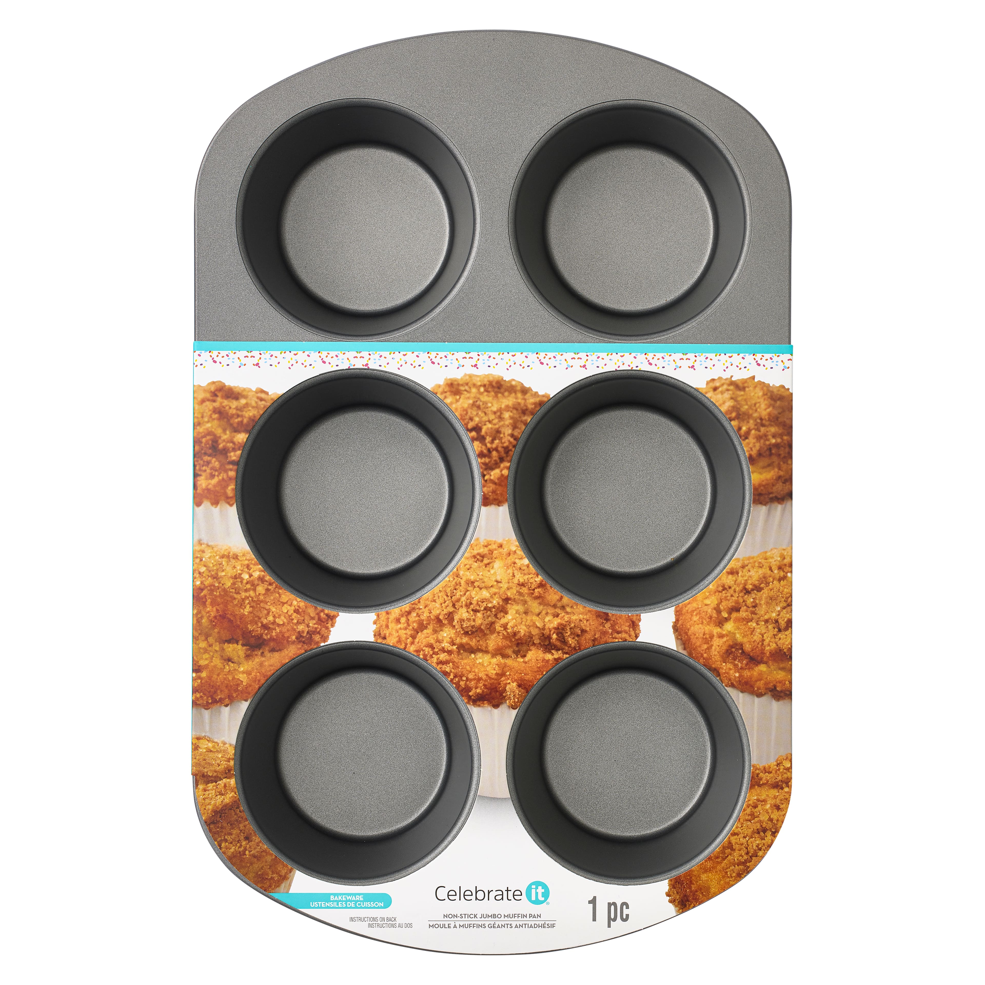 6 Pack: Non-Stick Jumbo Muffin Pan by Celebrate It&#xAE;