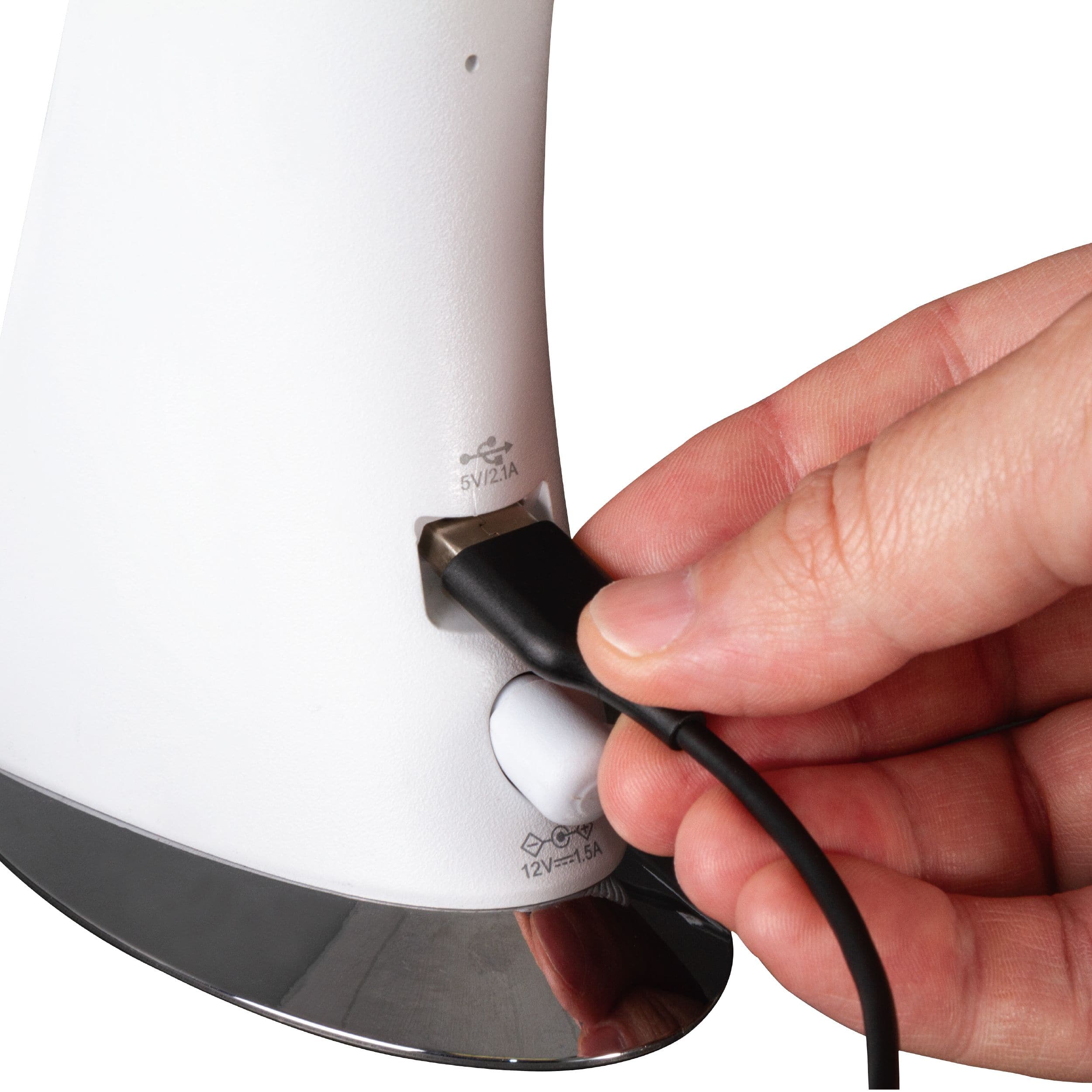 OttLite Thrive LED Sanitizing Desk Lamp with Clock &#x26; USB Charging