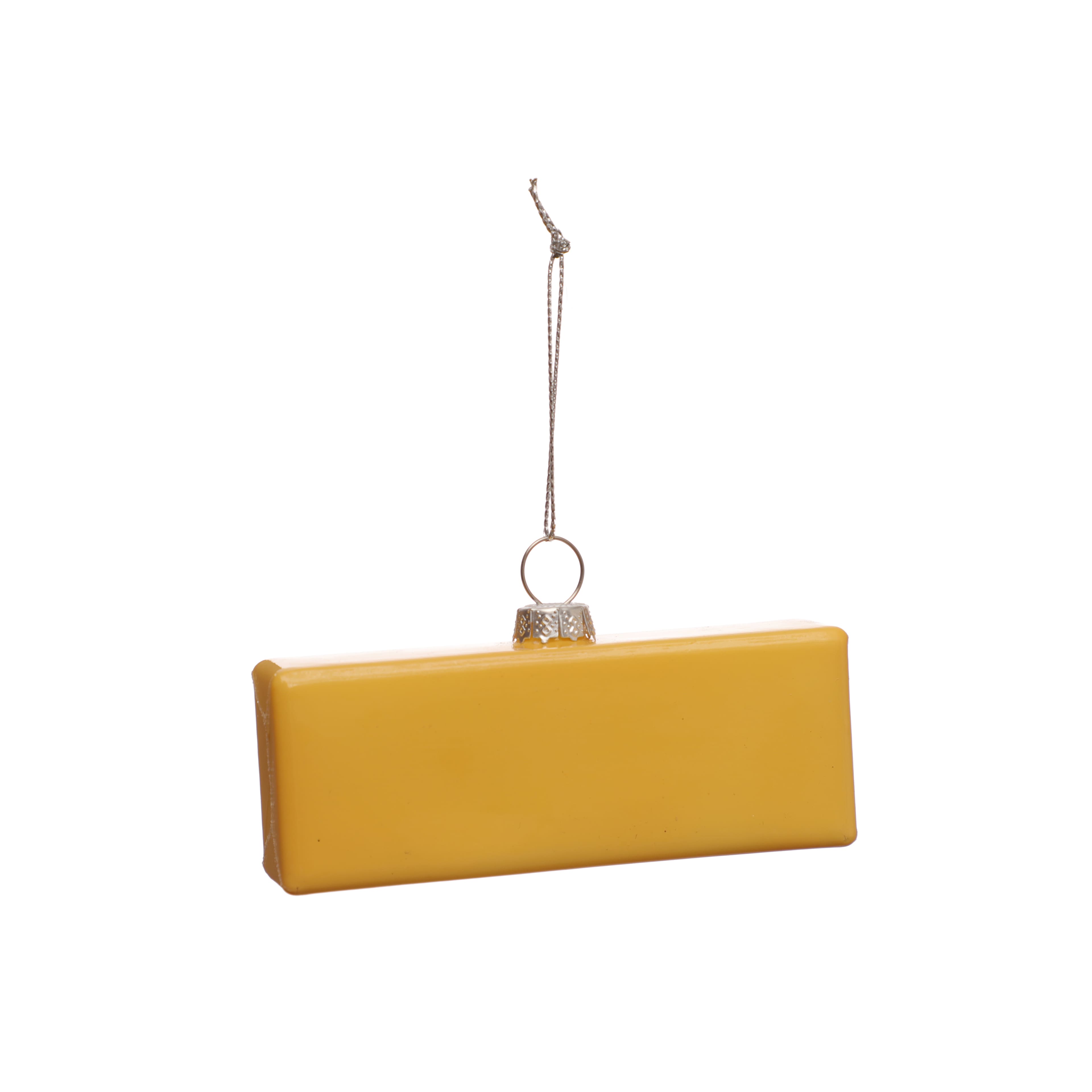 4&#x22; Yellow Butter Stick Glass Ornament by Ashland&#xAE;