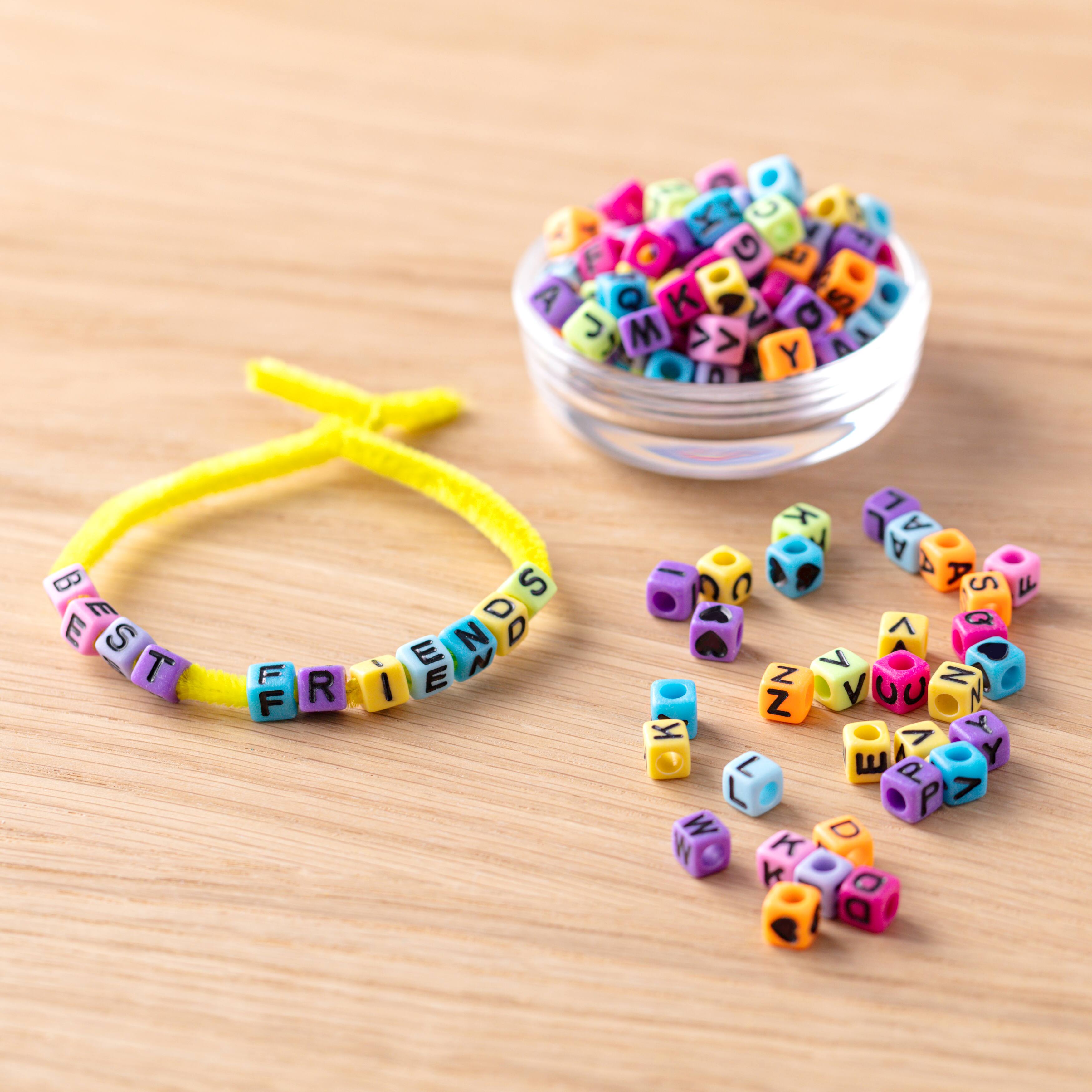 12 Packs: 340 ct. (4,080 total) Bright Cube Alphabet Beads by Creatology&#x2122;, 6.5mm