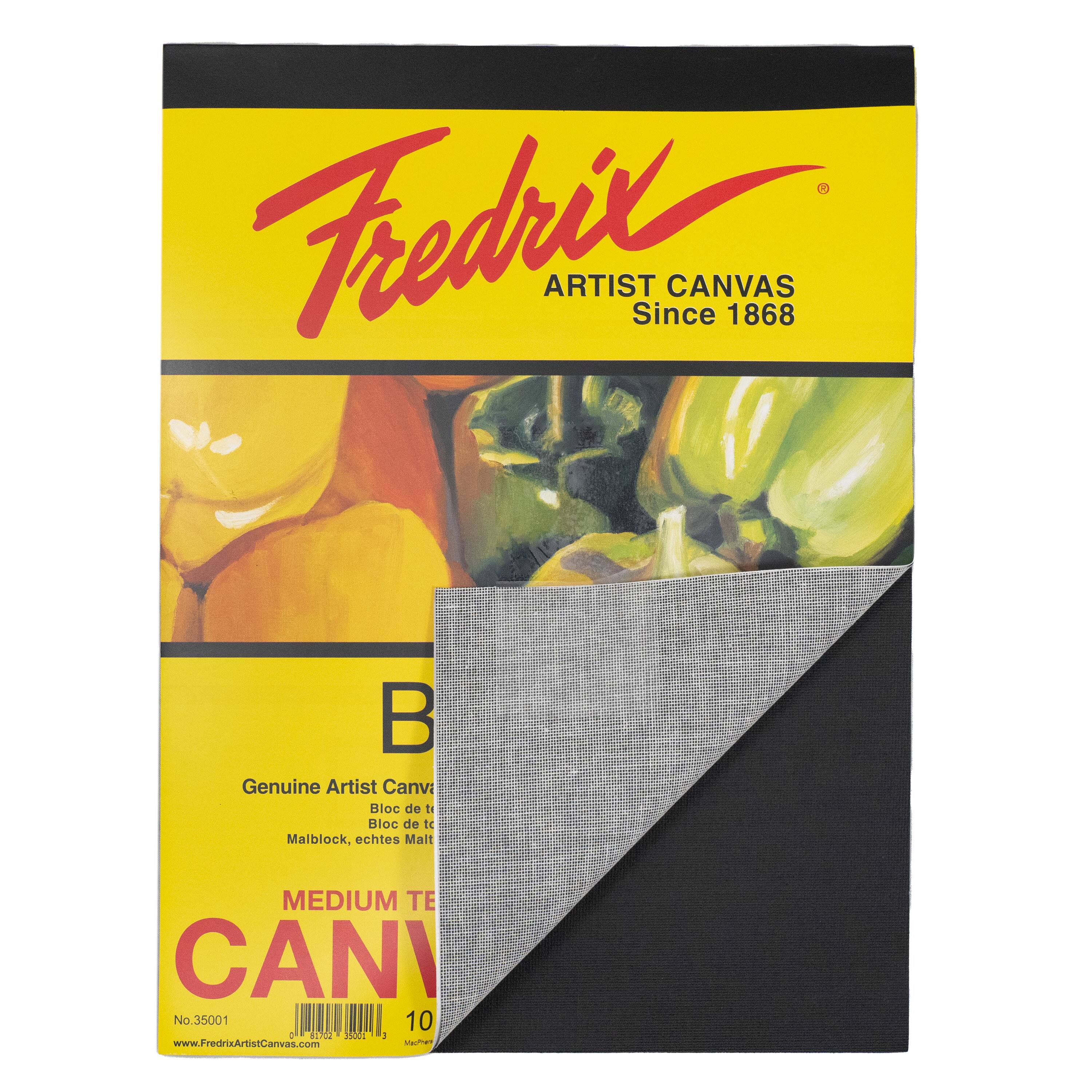 Fredrix Creative Series 9" x 12" Black Canvas Pad
