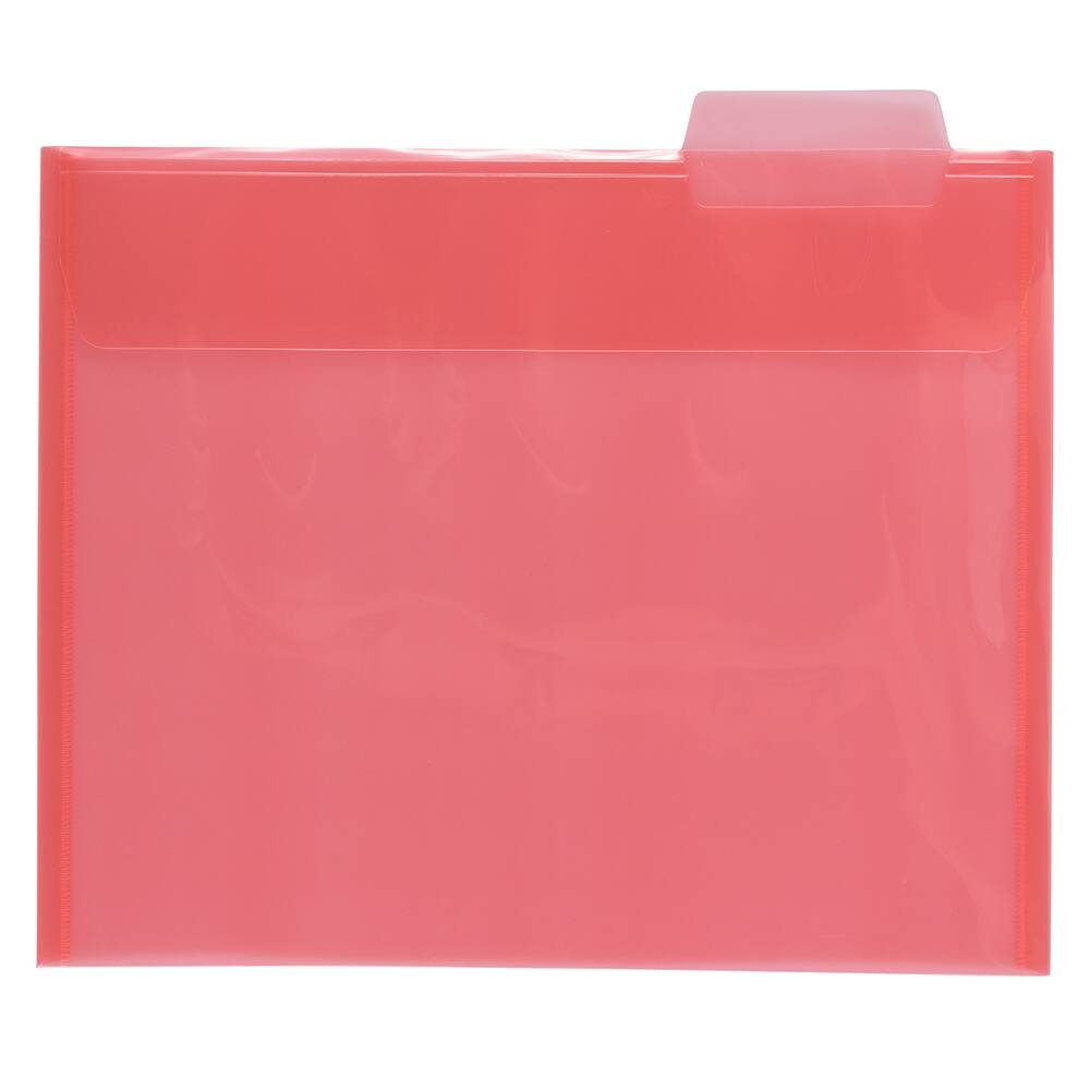 JAM Paper 8.5&#x22; x 11&#x22; Plastic File Folders, 6ct.
