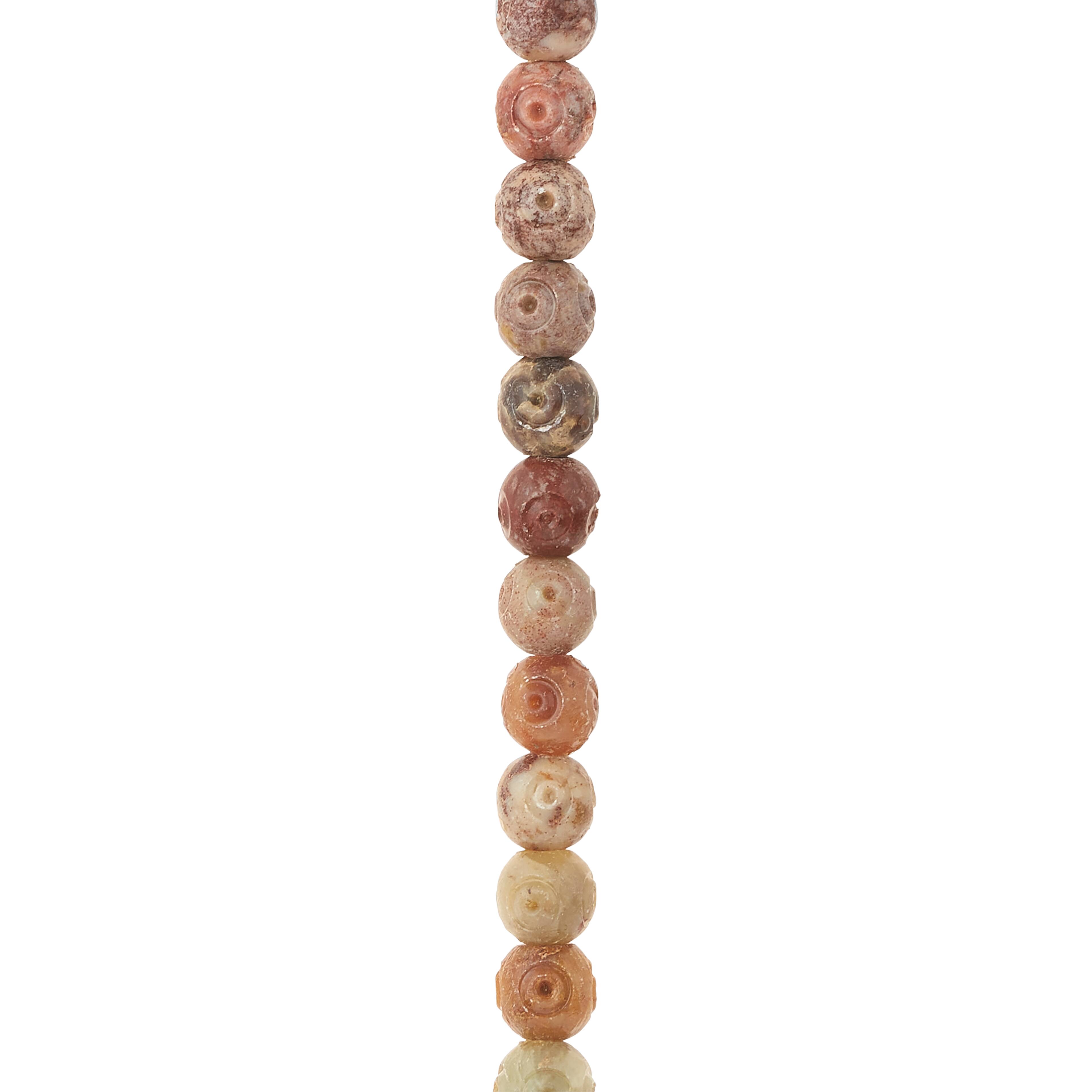 Brown Mix Soapstone Round Beads, 8mm by Bead Landing™