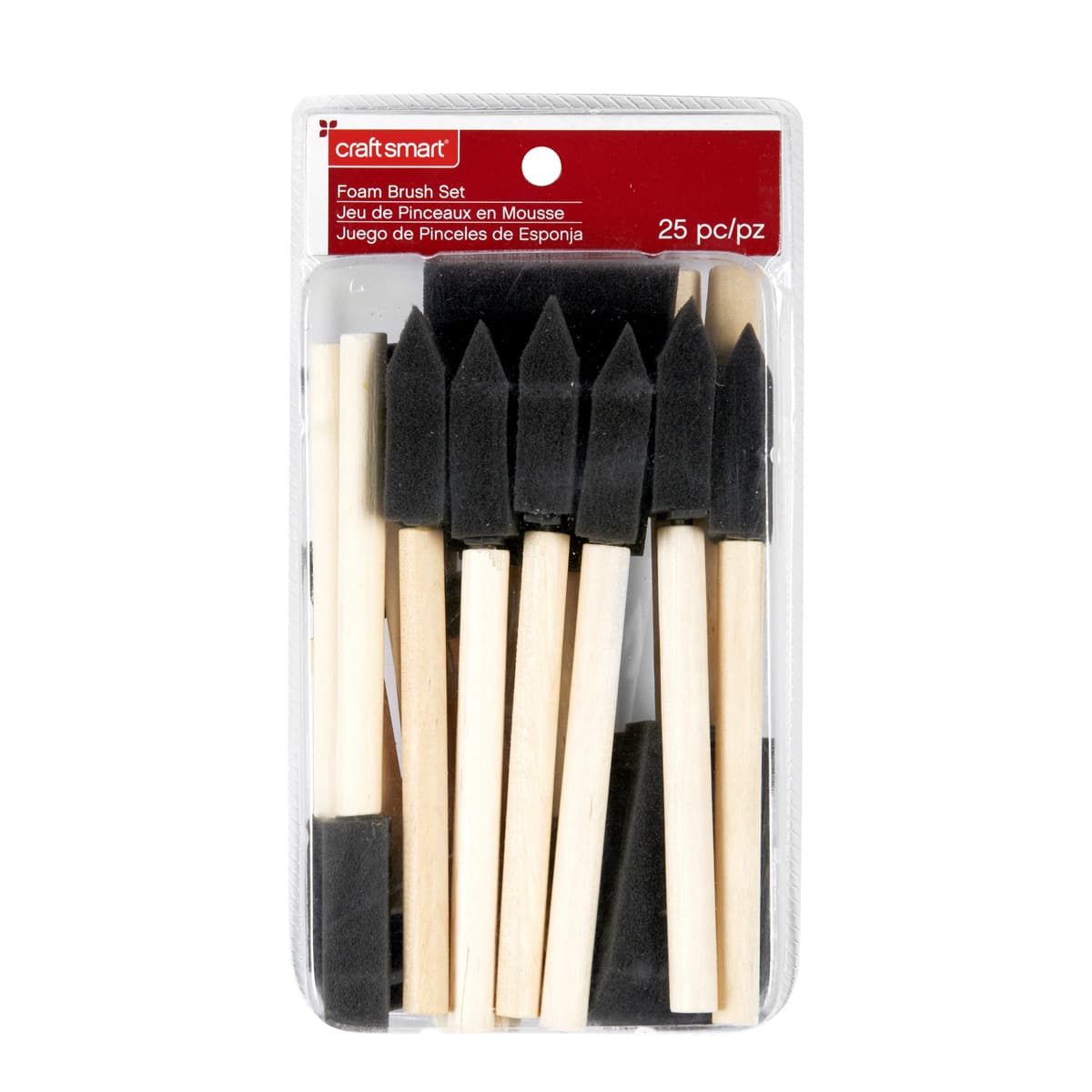 Top Notch 1 Foam Brushes 20pk - Craft Paint Brushes - Art Supplies & Painting