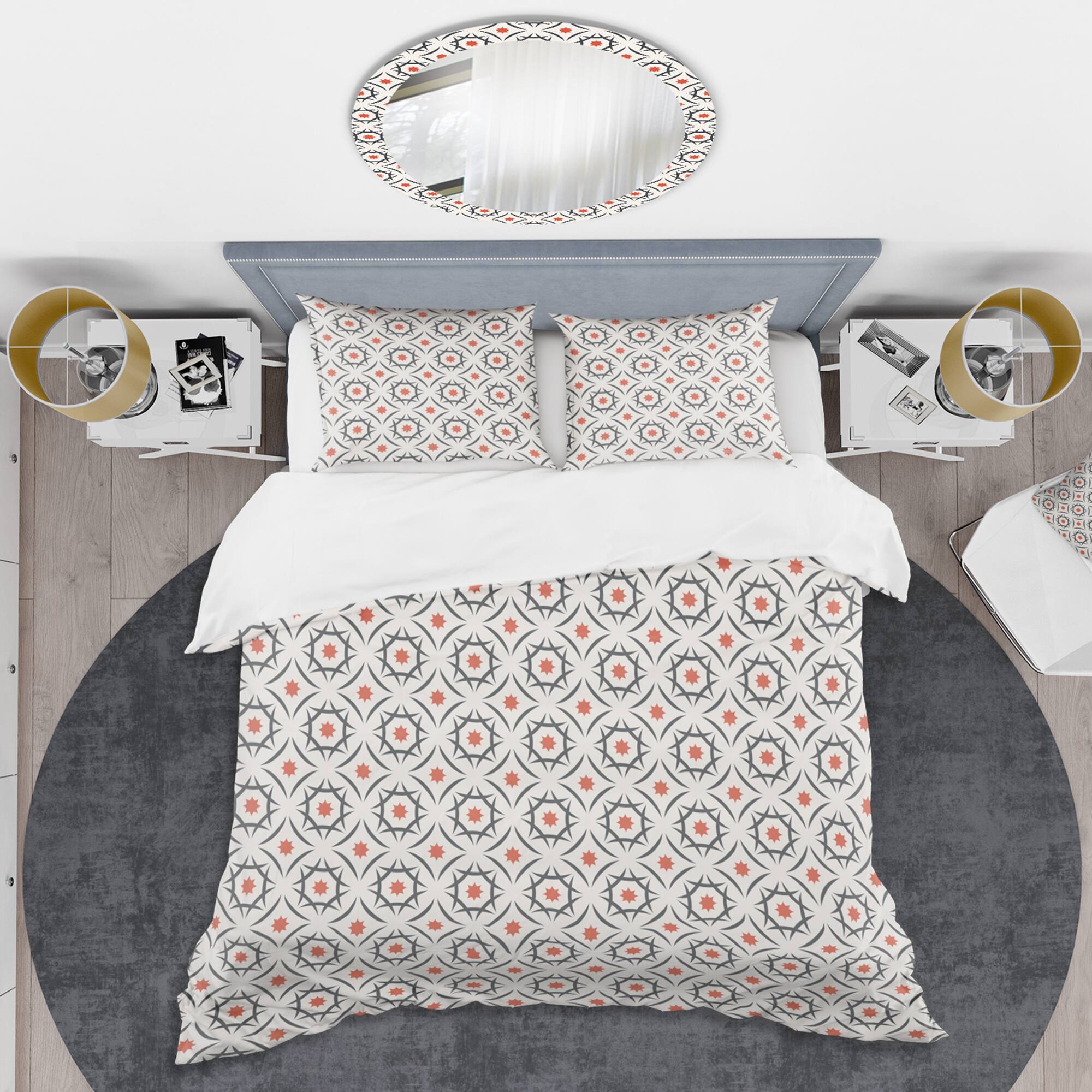 Designart &#x27;Abstract Retro Design V&#x27; Mid-Century Duvet Cover Set