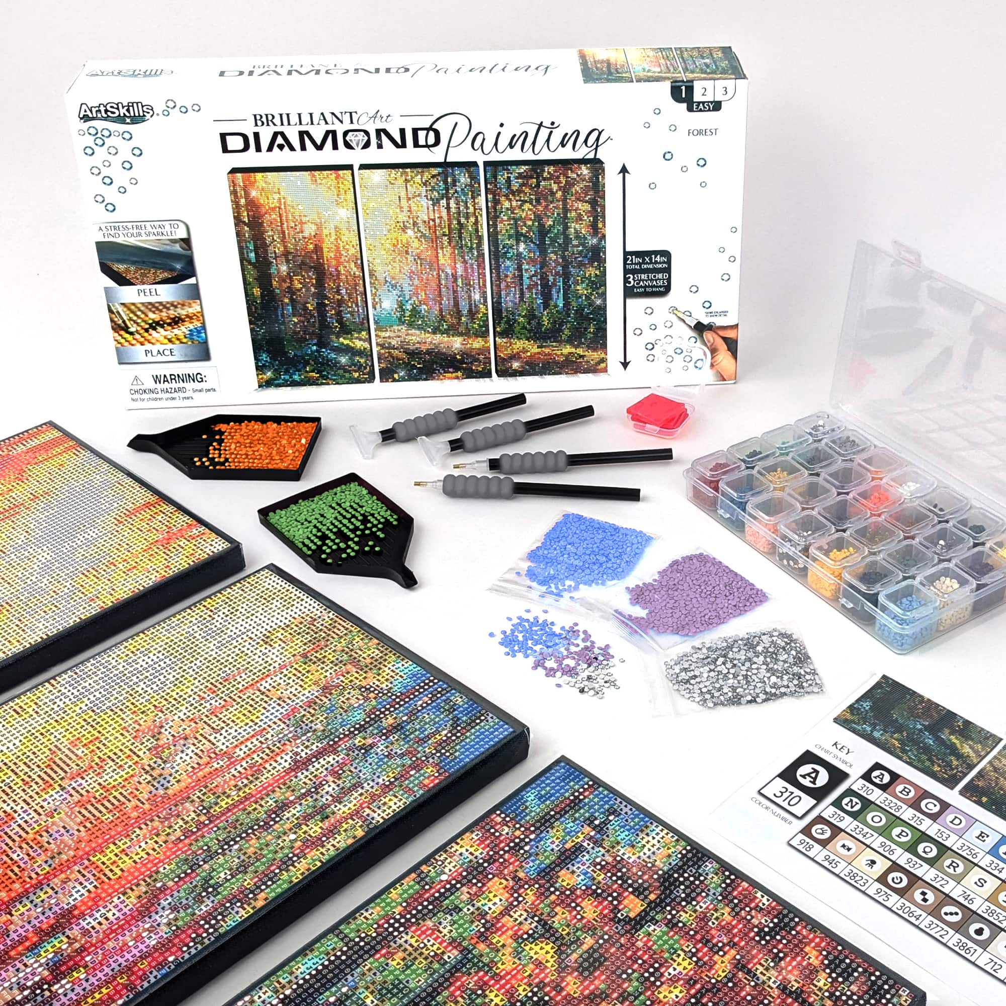 ArtSkills&#xAE; Brilliant Art Forest Stretched Canvas Diamond Painting Kit