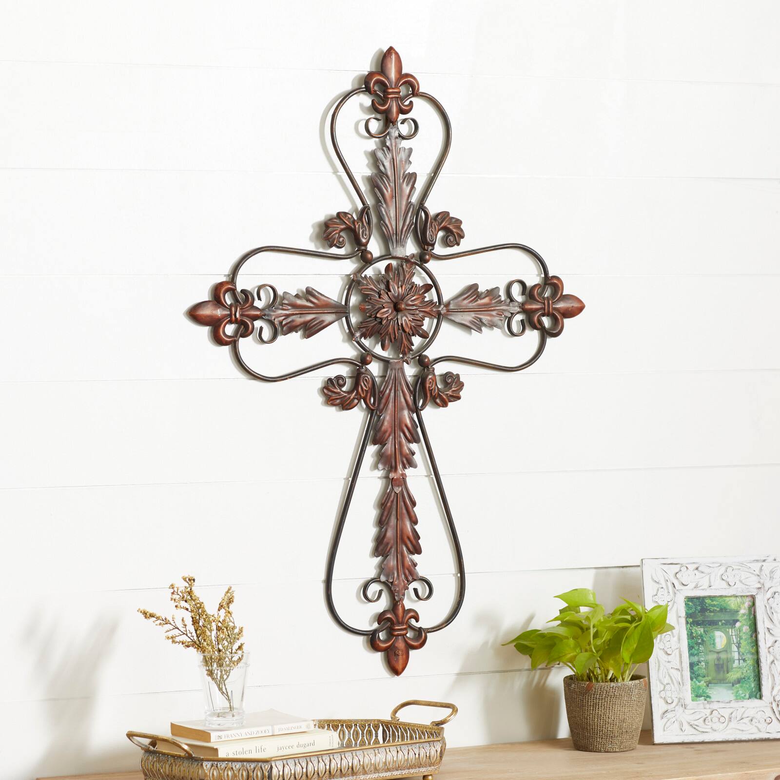 Black Metal Traditional Wall Decor, 37&#x22; x 26&#x22;