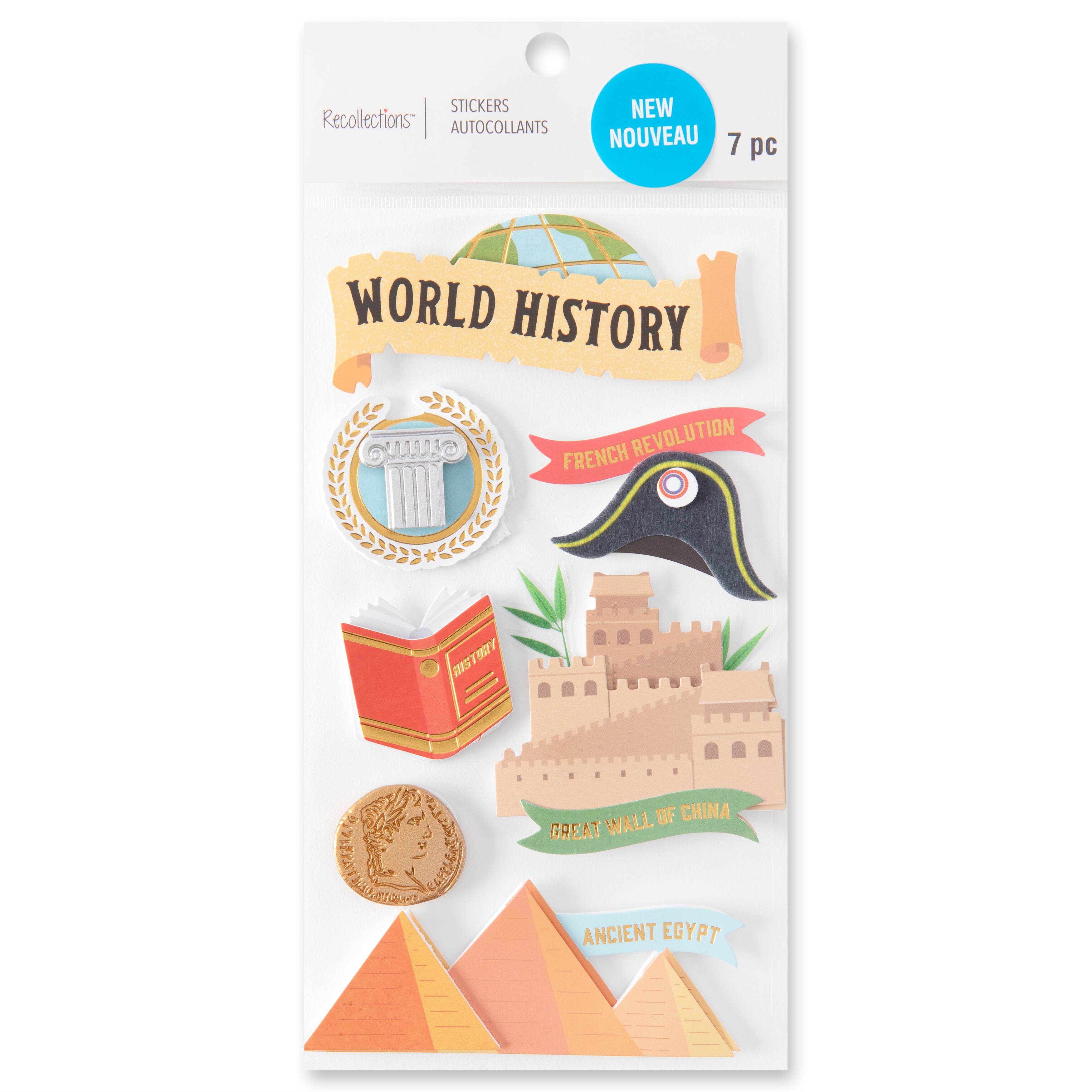 World History Dimensional Stickers by Recollections&#x2122;