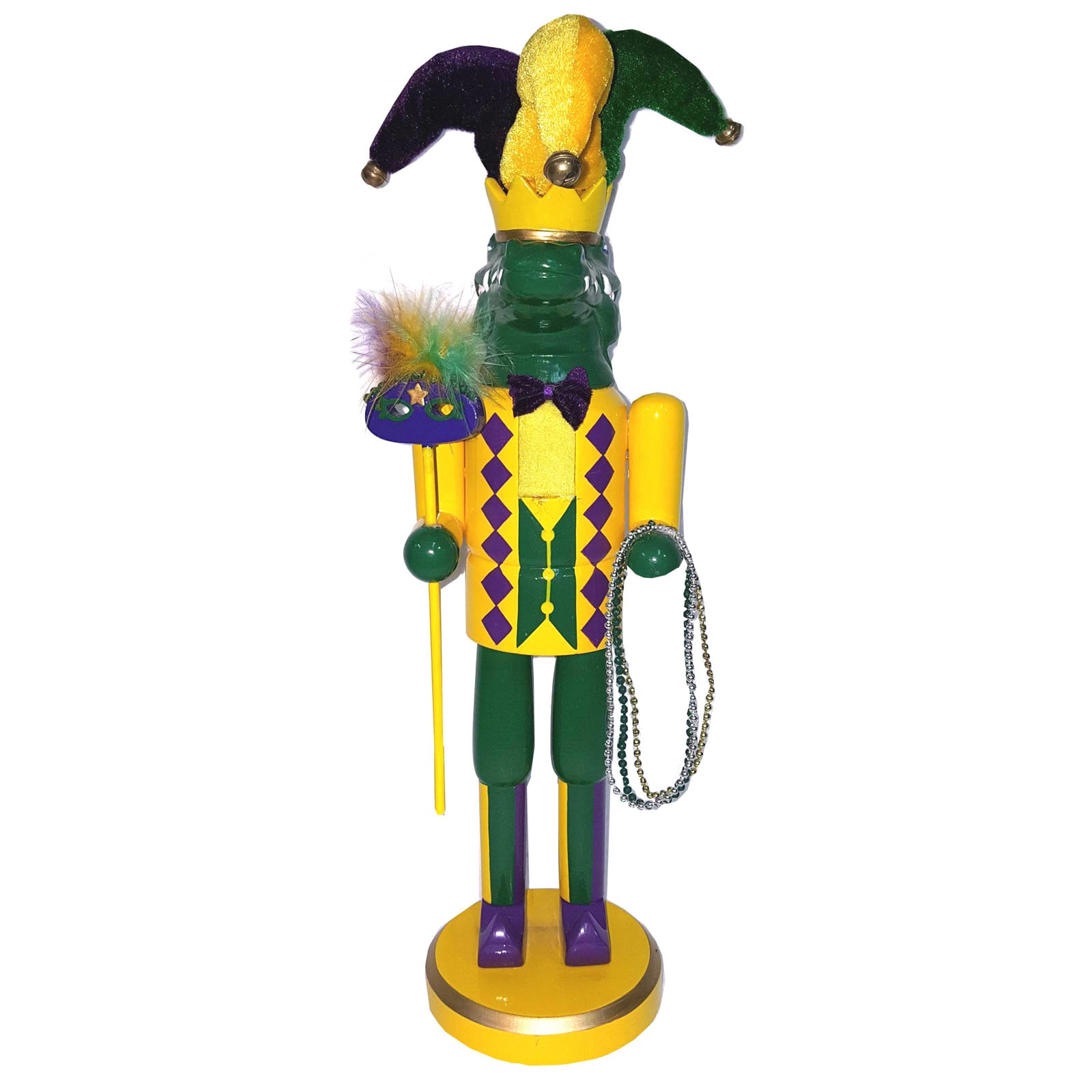 Santa's Workshop 15.5" Mardi Gras Gator Nutcracker