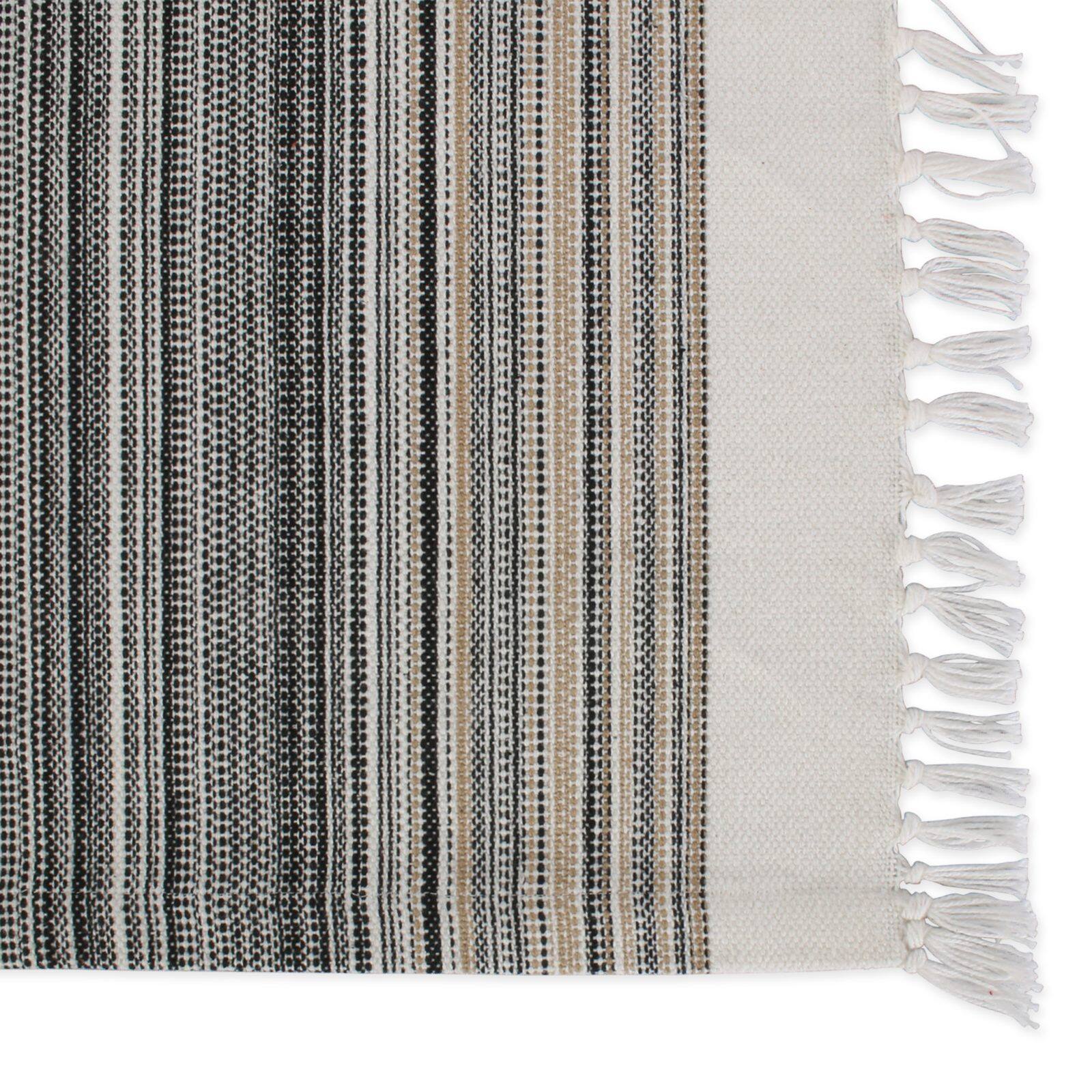 DII® 13" x 20" Fringed Striped Tabletoppers