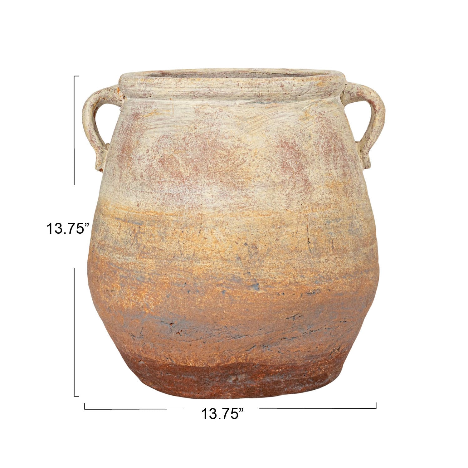 Hello Honey® 13.75" Whitewashed Terra Cotta Urn