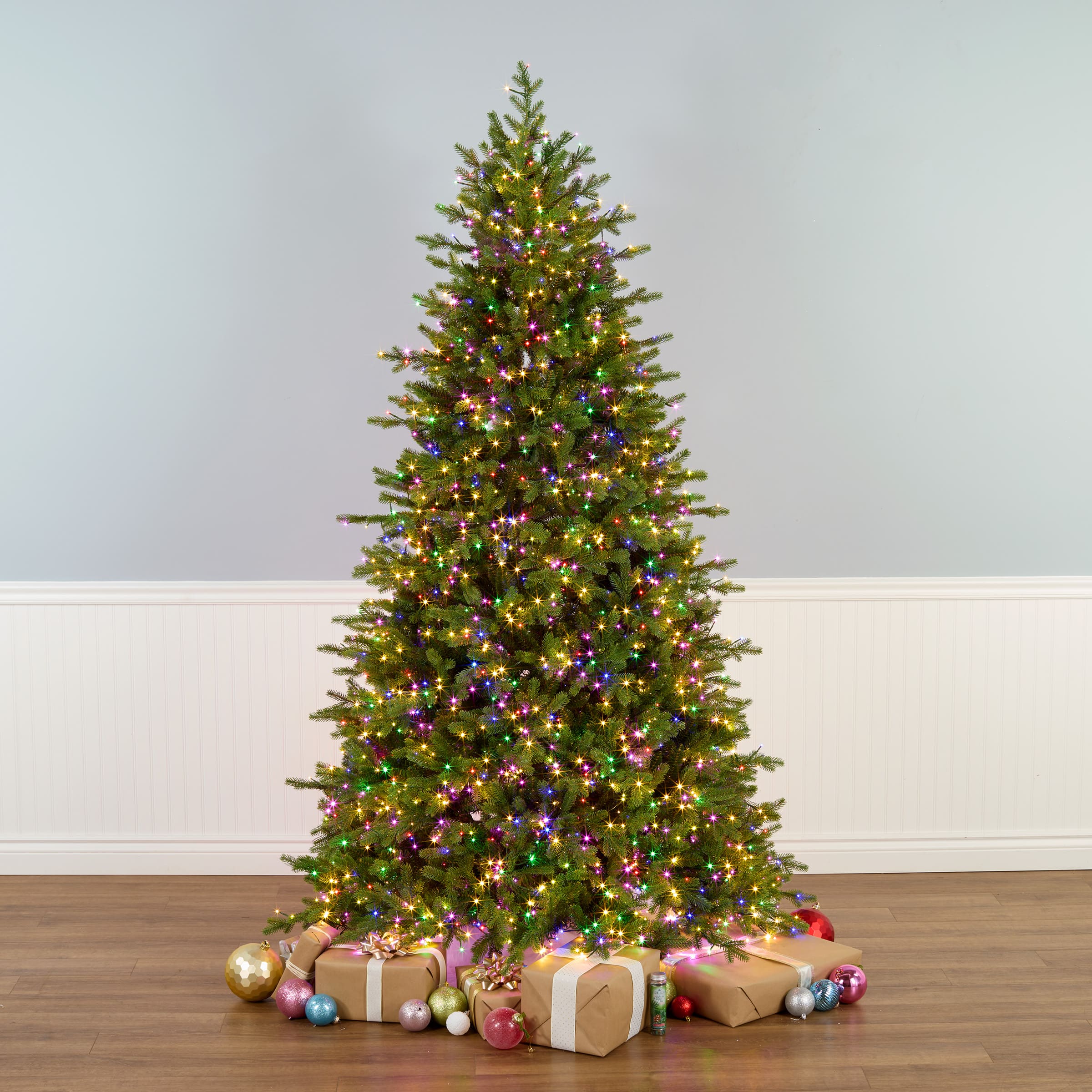 7.5ft. Pre-Lit Princeton Fraser Fir Artificial Christmas Tree, Cosmic&#x2122; Spectrum LED Lights