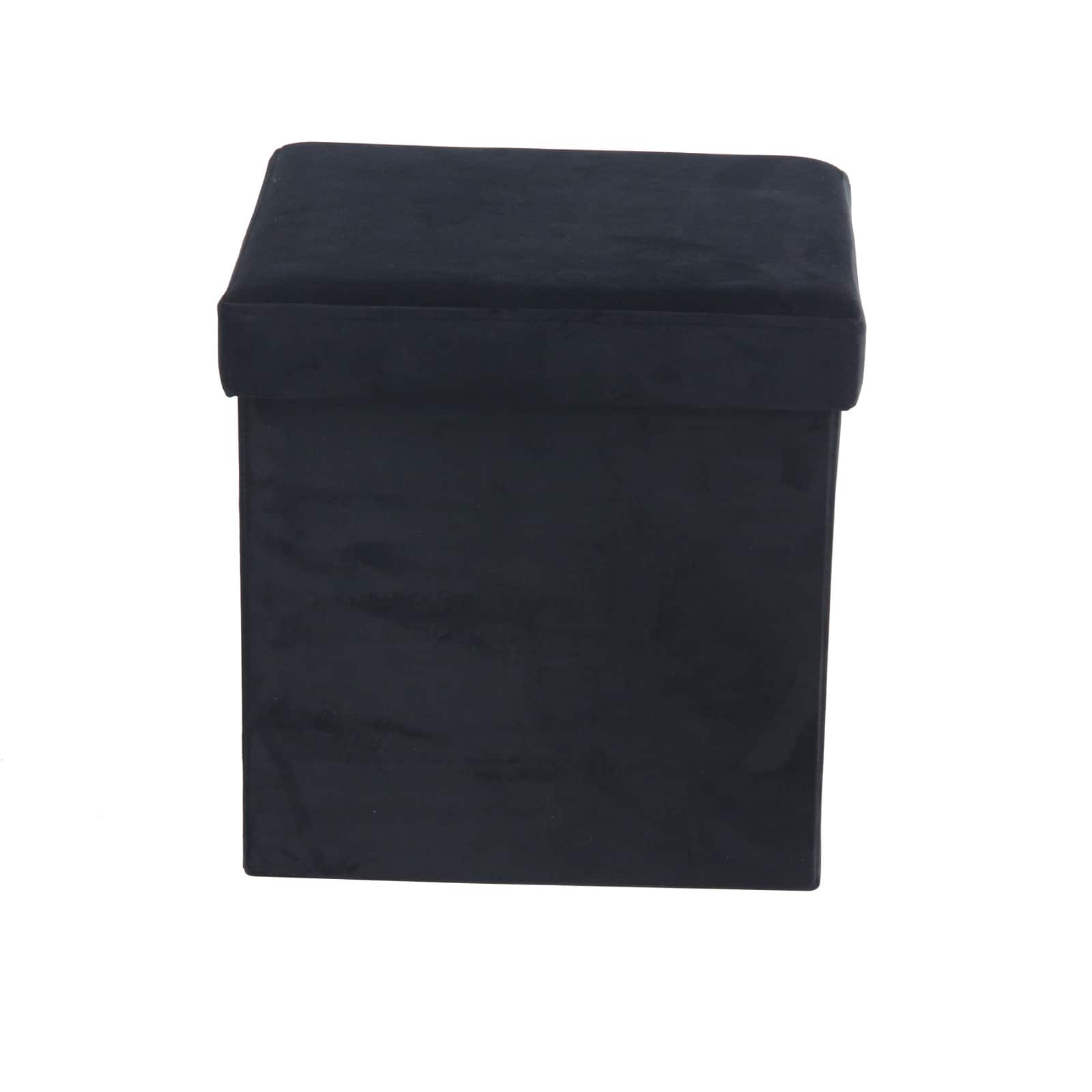 17&#x22; Modern Fabric Storage Stool