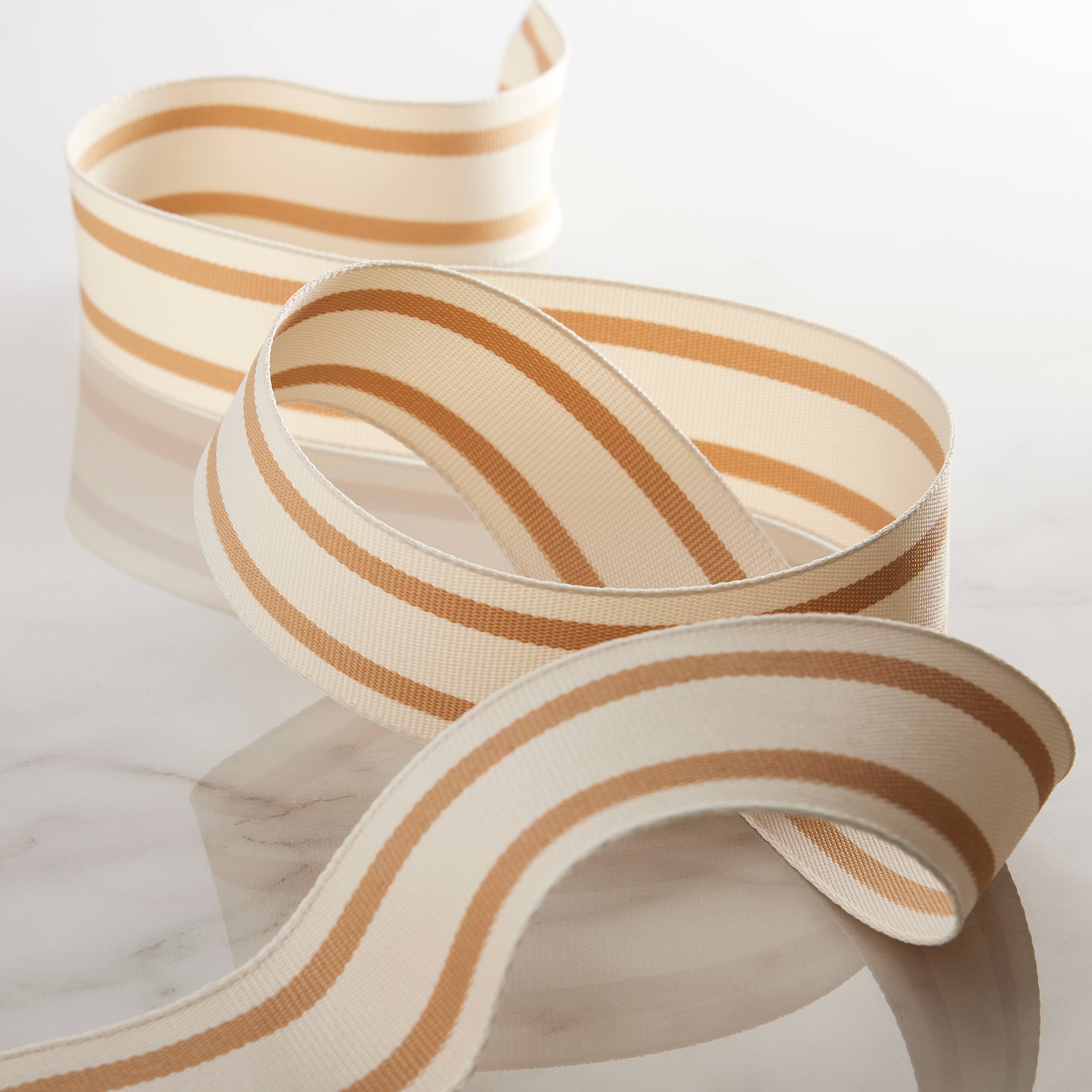 12 Pack: 1.5&#x22; x 3yd. Wired Ticking Stripe Ribbon by Celebrate It&#x2122;