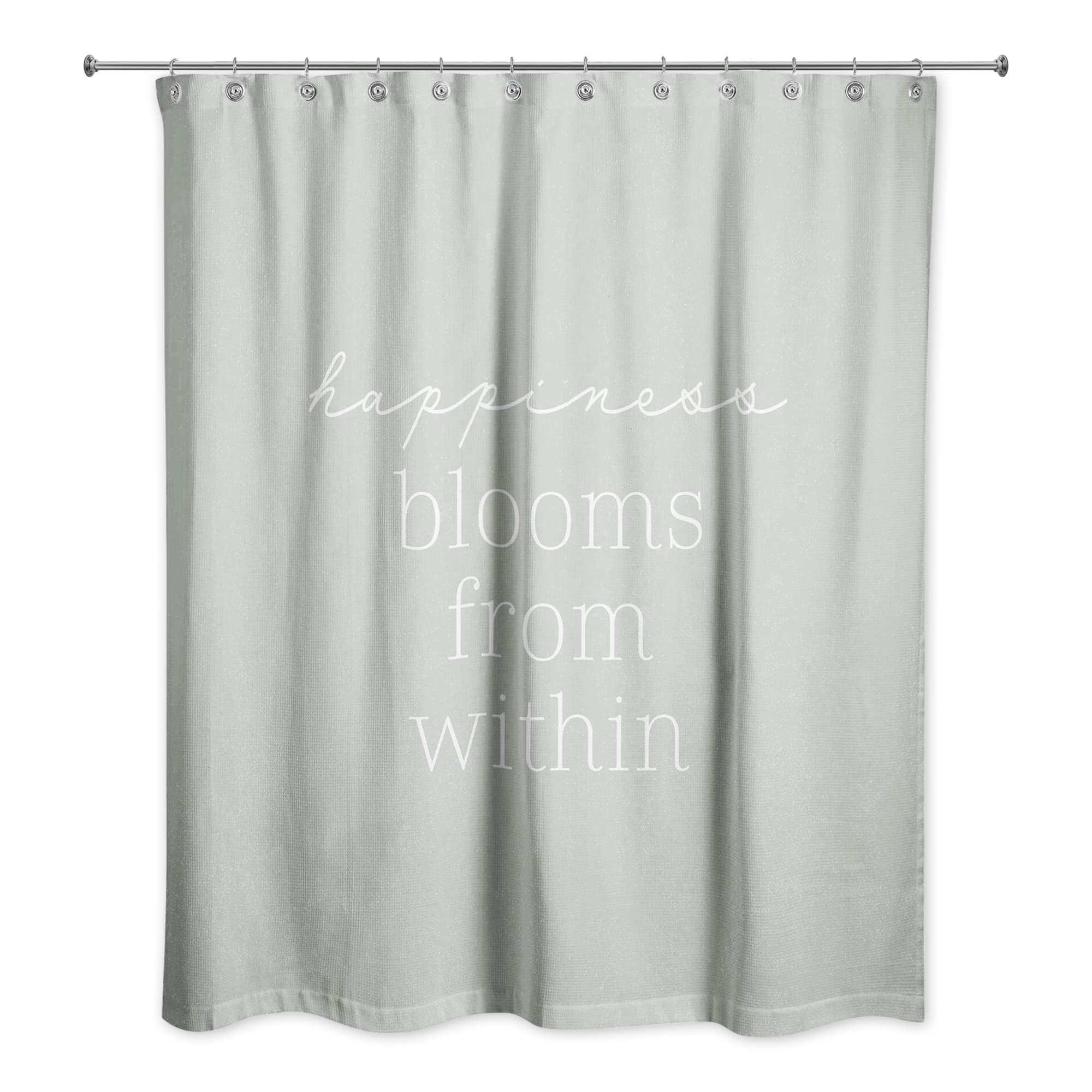 Happiness from Sage 71" x 74" Shower Curtain