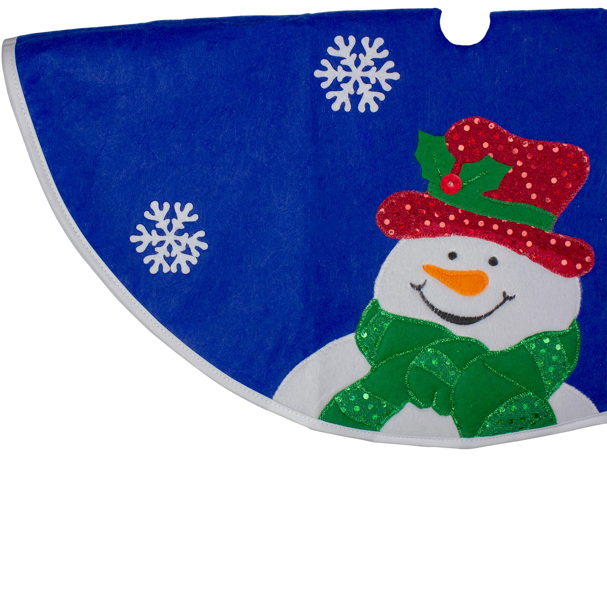 20&#x22; Blue Mini Tree Skirt with Embellished Snowman