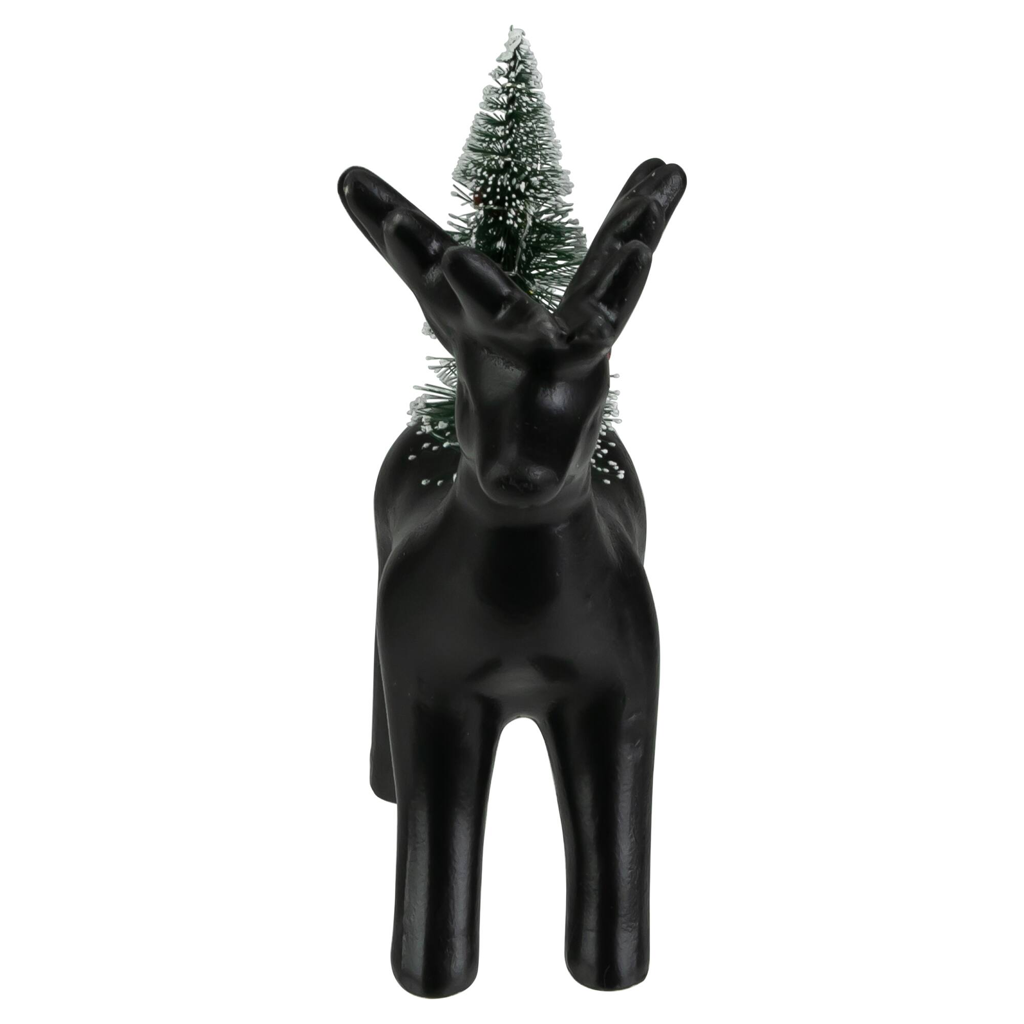 7.5" LED Standing Reindeer with Christmas Tree
