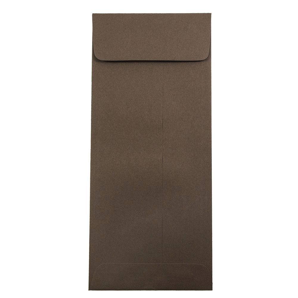 JAM Paper 4.75" x 11" Chocolate Brown Policy Business Envelopes, 50ct.
