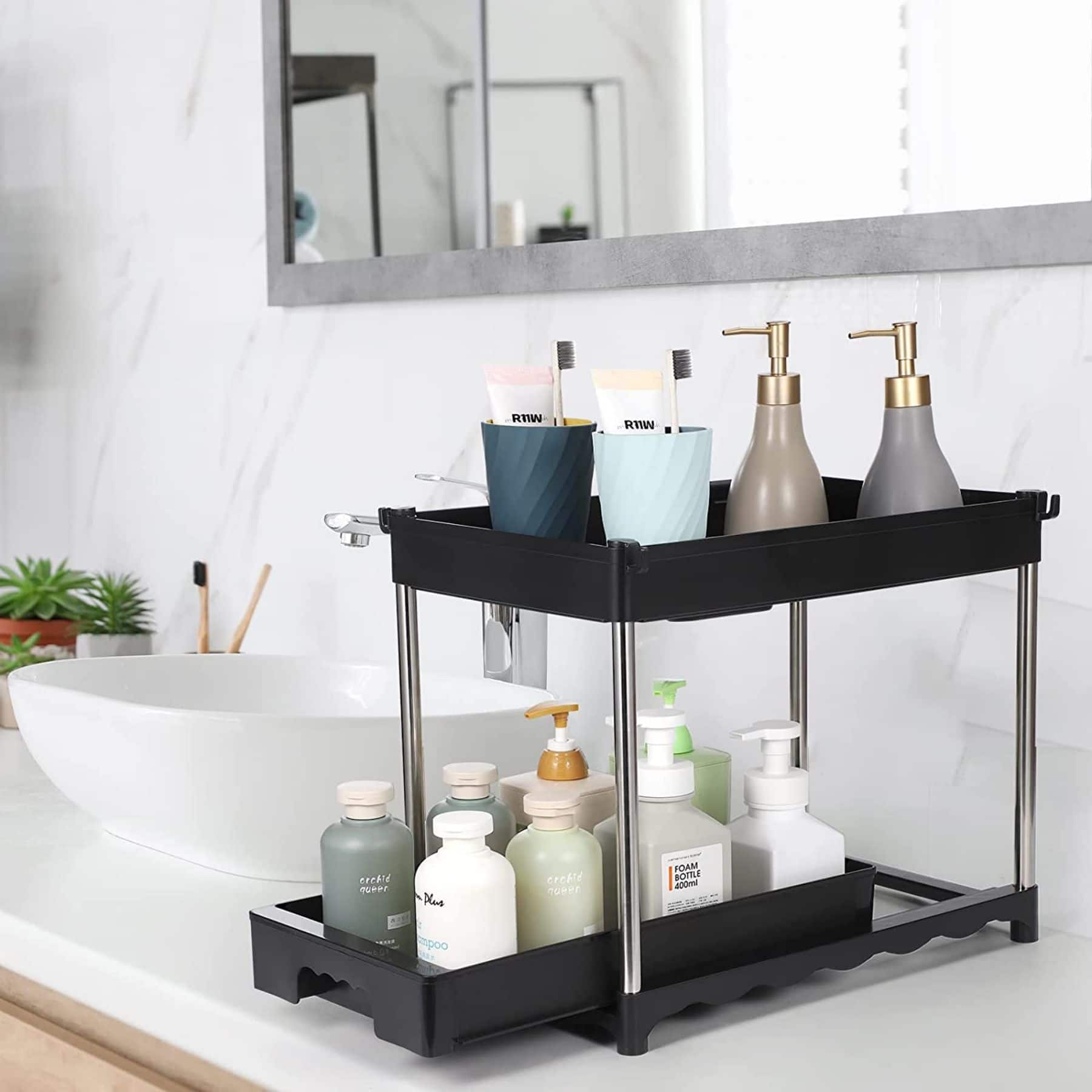 NEX™ 16 2-Tier Under Sink Organizer with Sliding Drawer