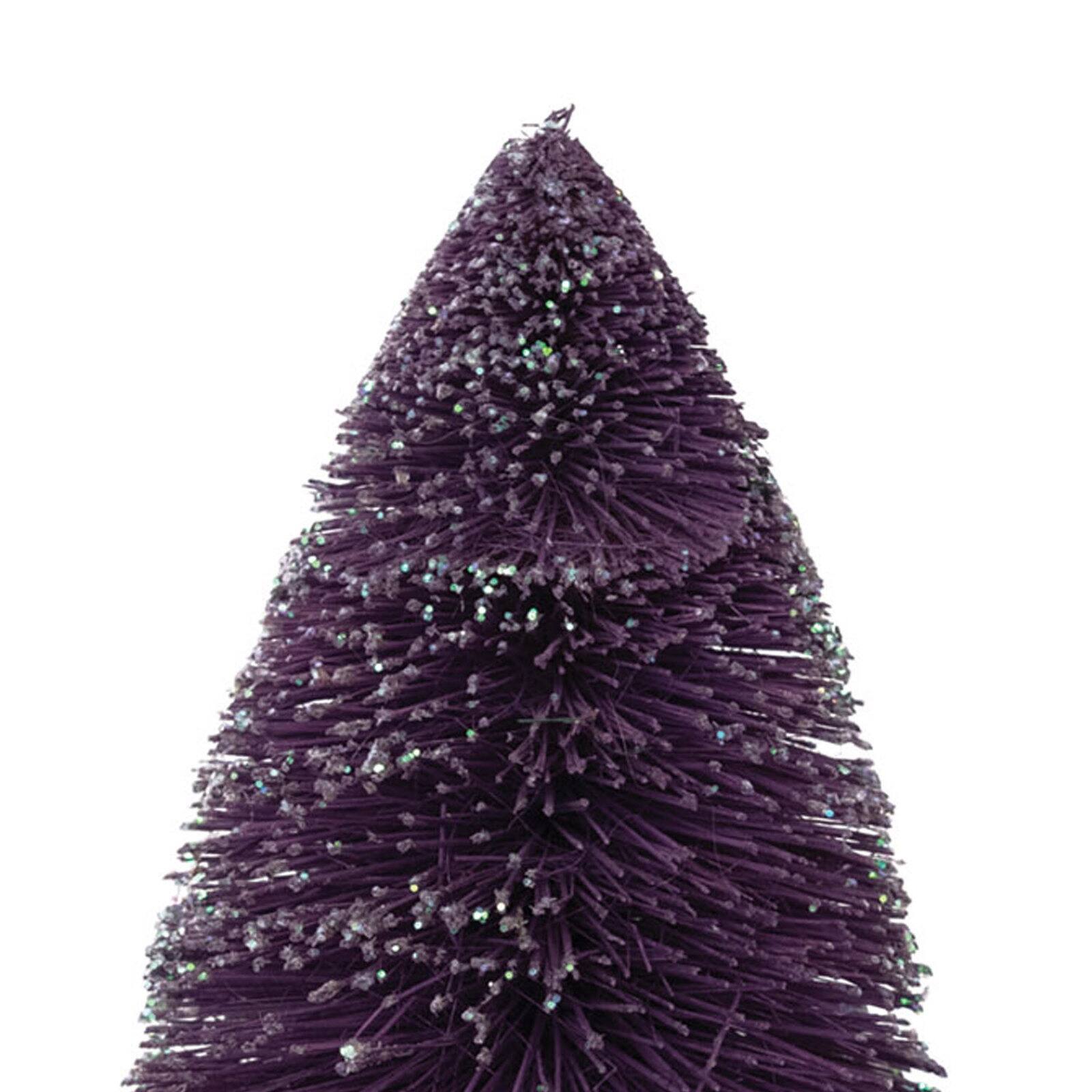 Hello Honey® 9" Purple Ombre Bottle Brush Tree with Wood Base and Glitter