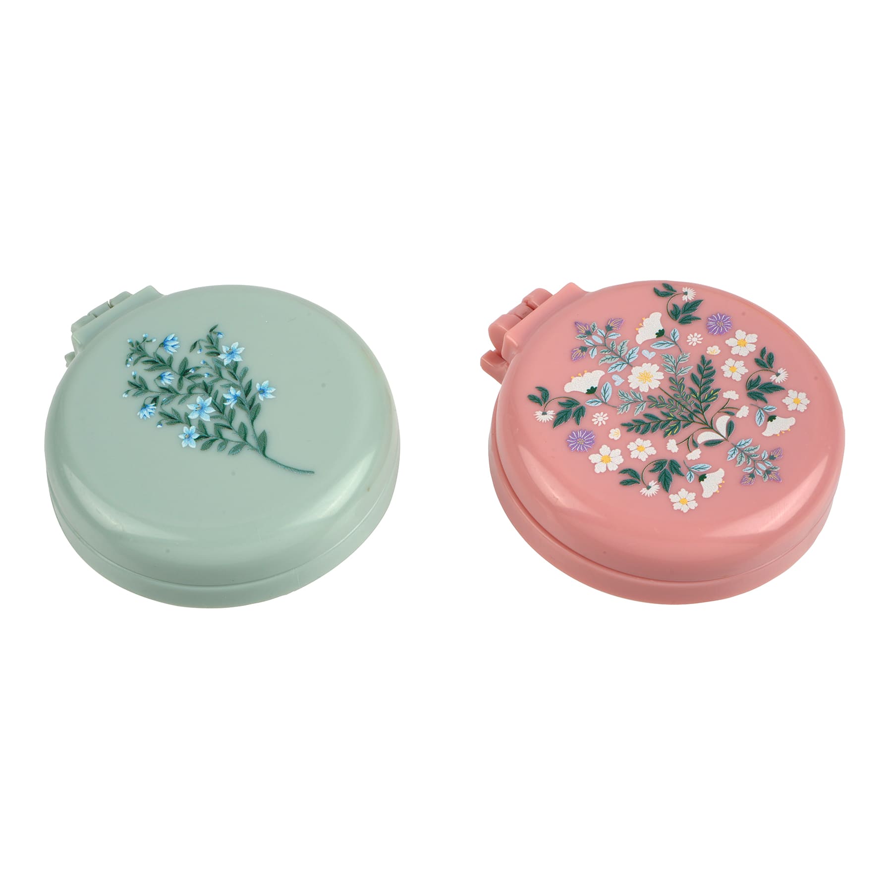 Assorted Floral Travel Hair Brush with Mirror, 1pc. by Fab Finds