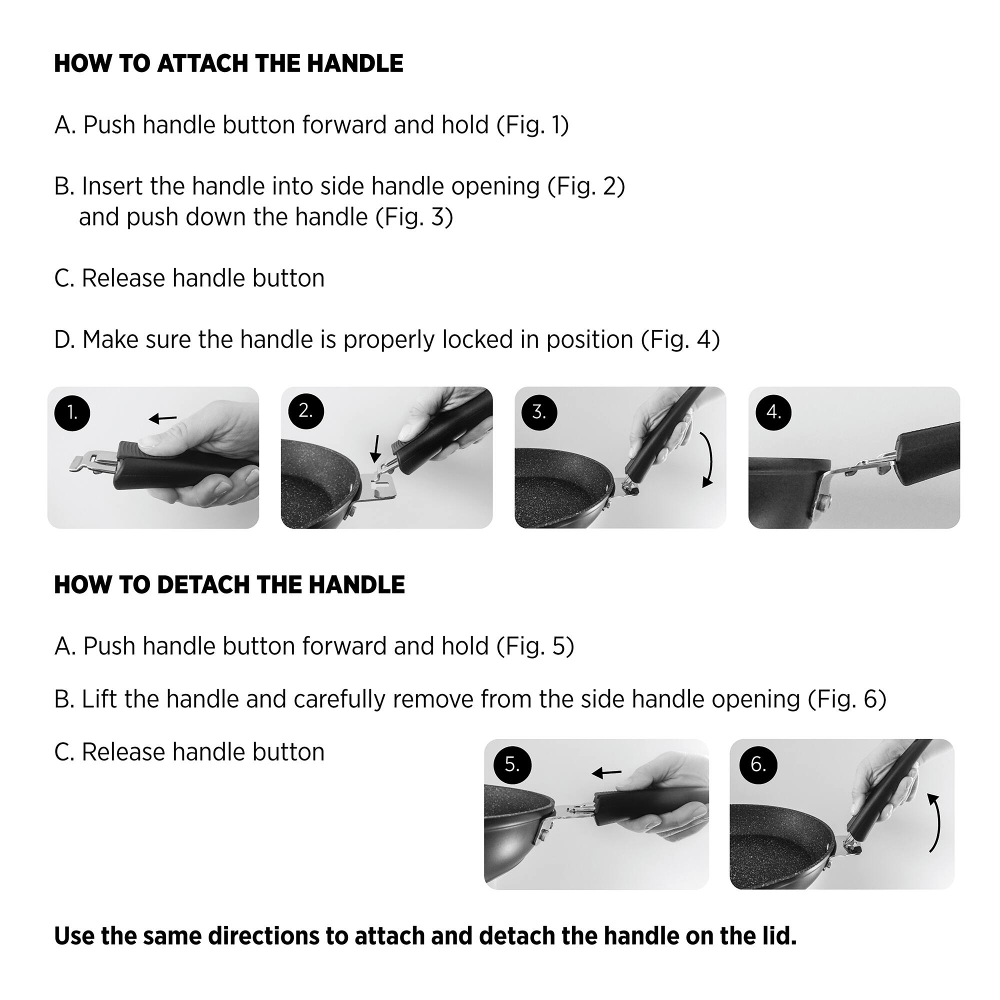 THE ROCK by Starfrit 12.5" Pizza Pan & Flat Griddle With T-Lock Detachable Handle