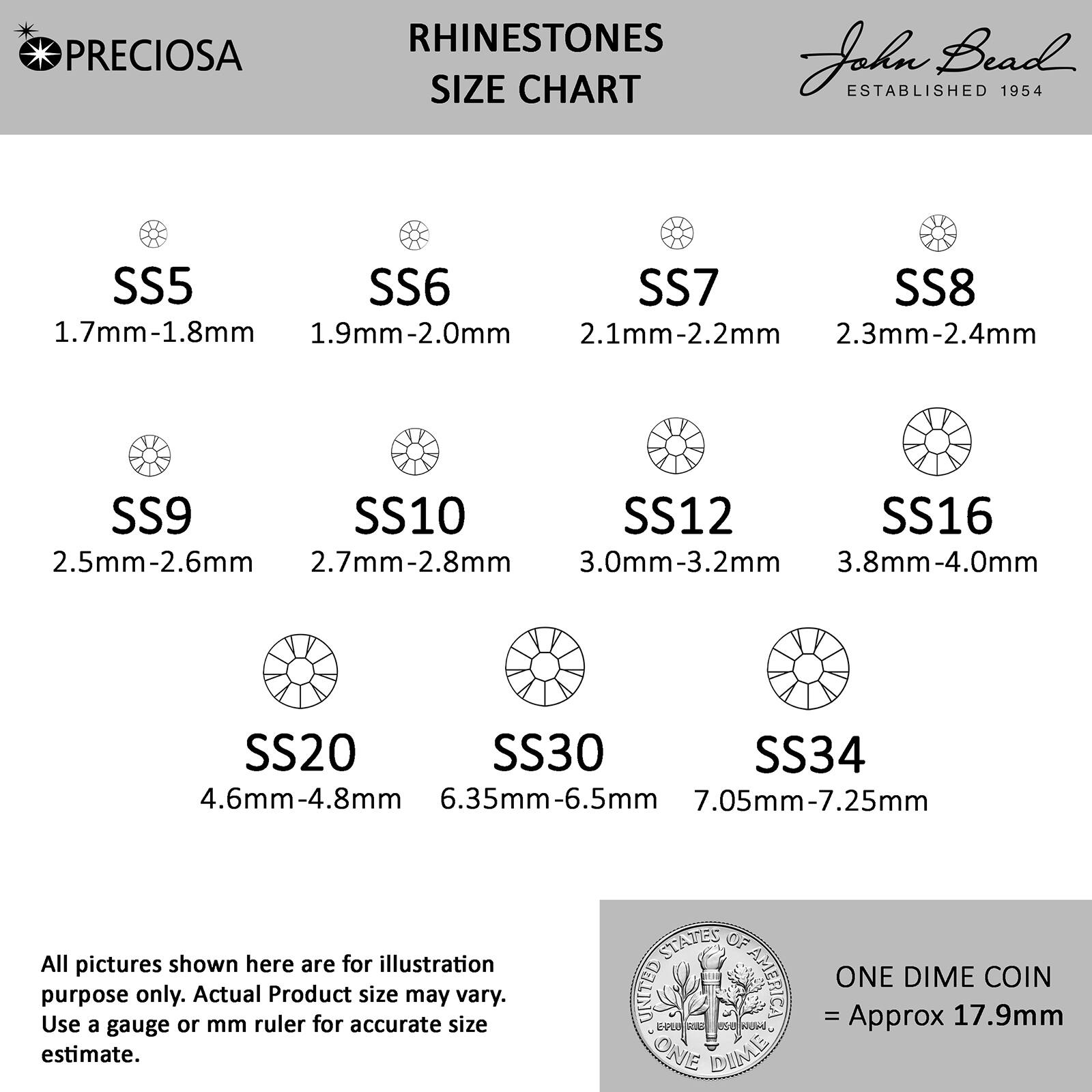 Preciosa MAXIMA SS12 Flatback Hotfix Czech Crystals, 144ct.