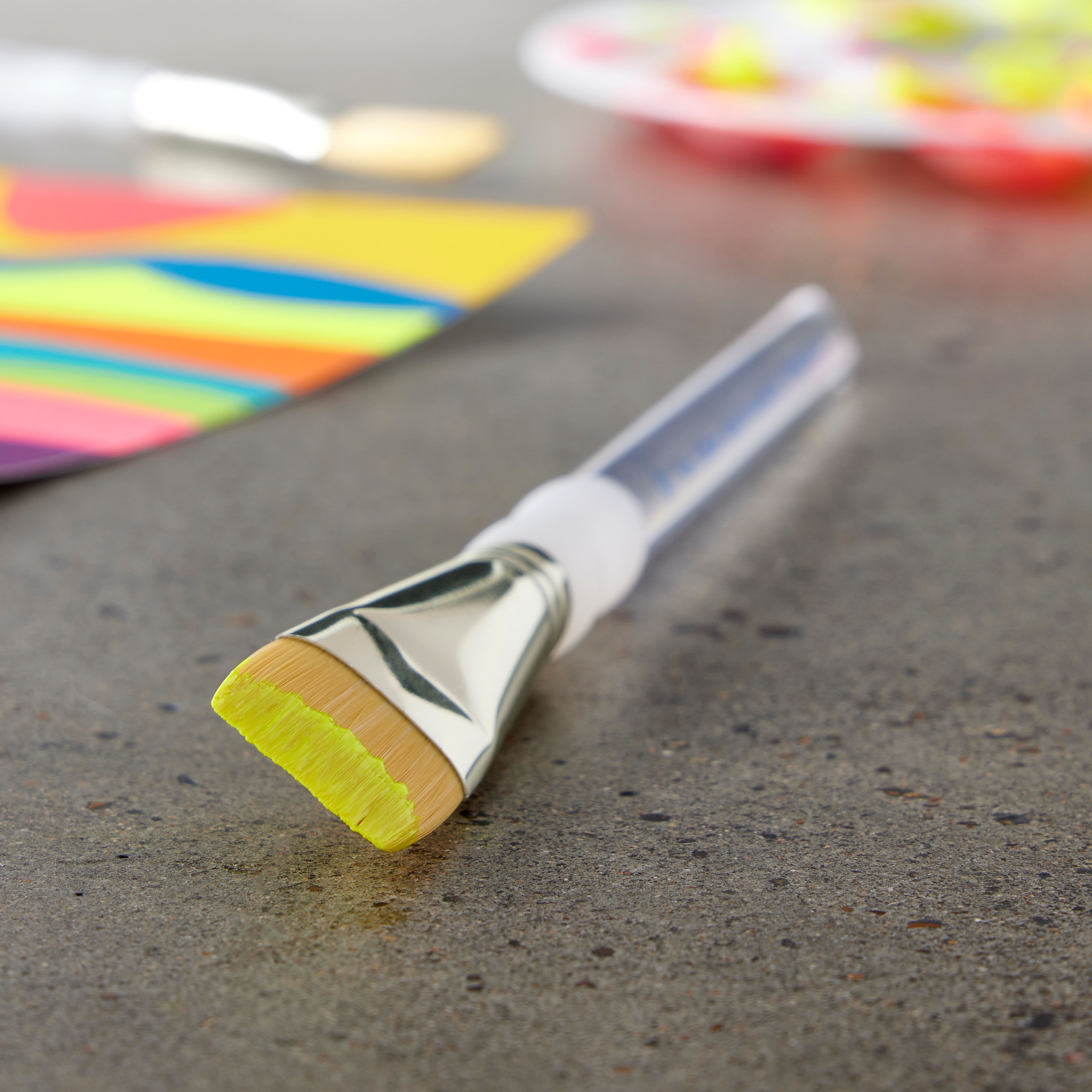 12 Pack: Royal & Langnickel® Soft-Grip™ Golden Taklon Short Handle Glaze Wash Brush