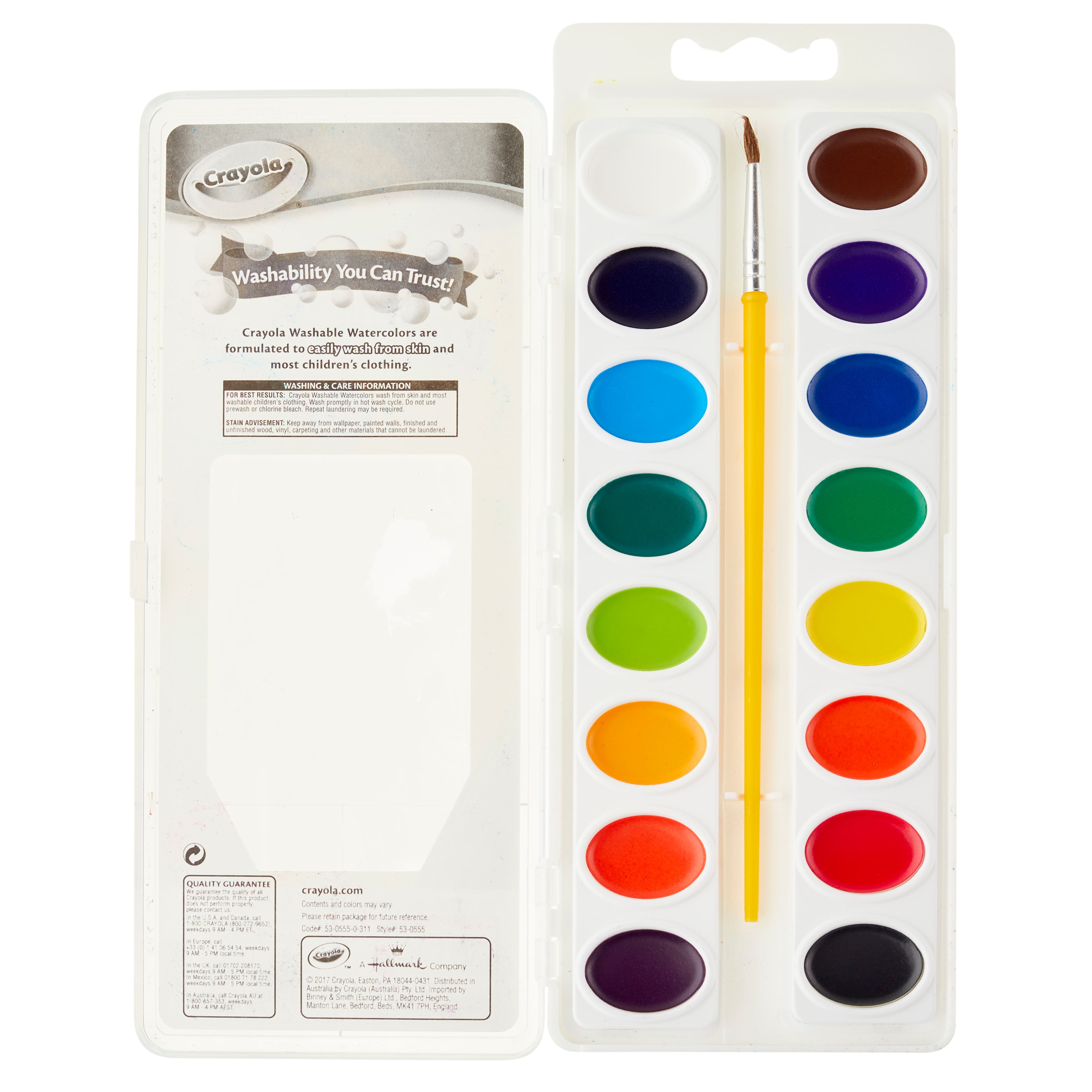 Crayola Washable Assorted Colors Watercolor Paint, 1 ct - Kroger