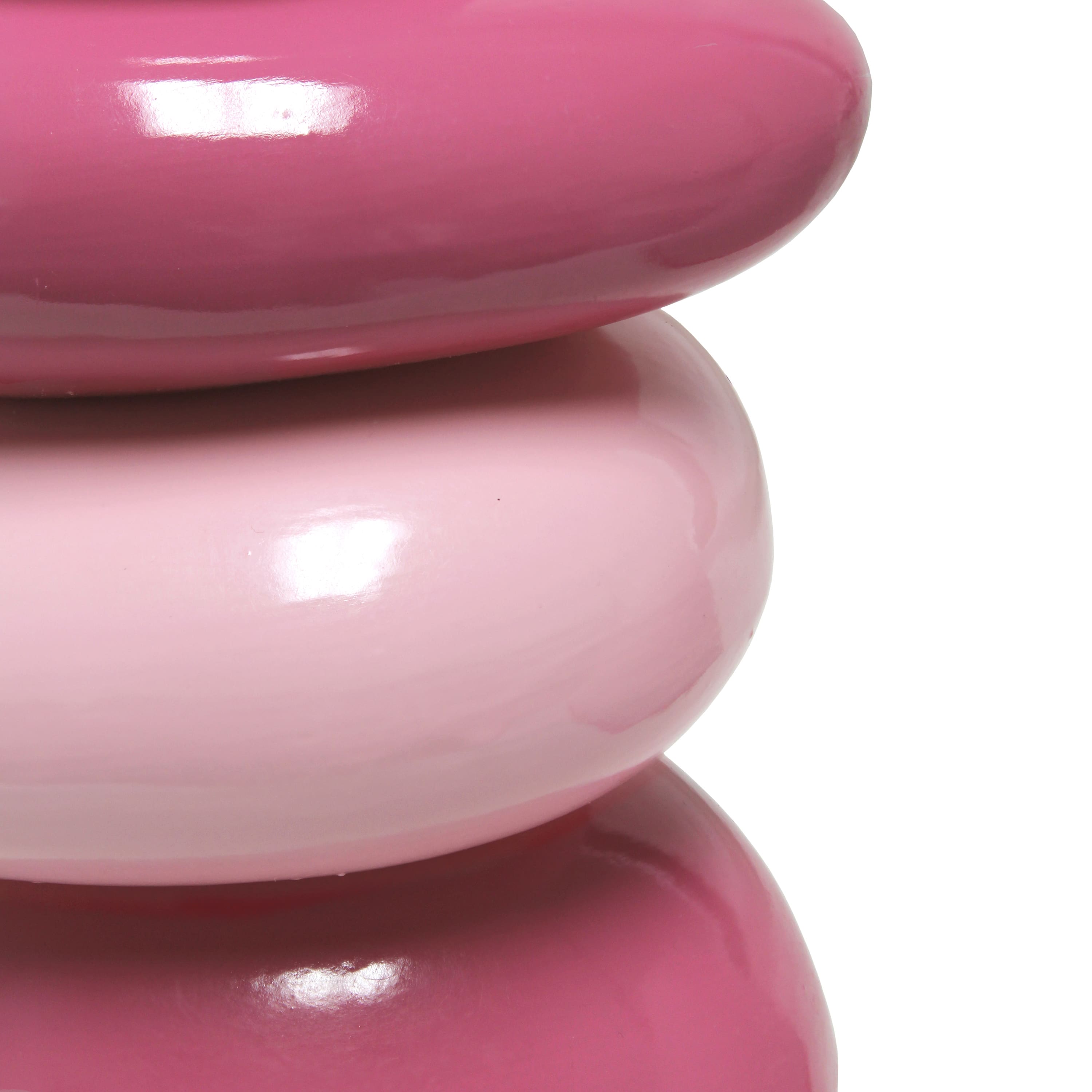 Creekwood Home Priva Pink 17.25" Stacking Stones Table Lamp